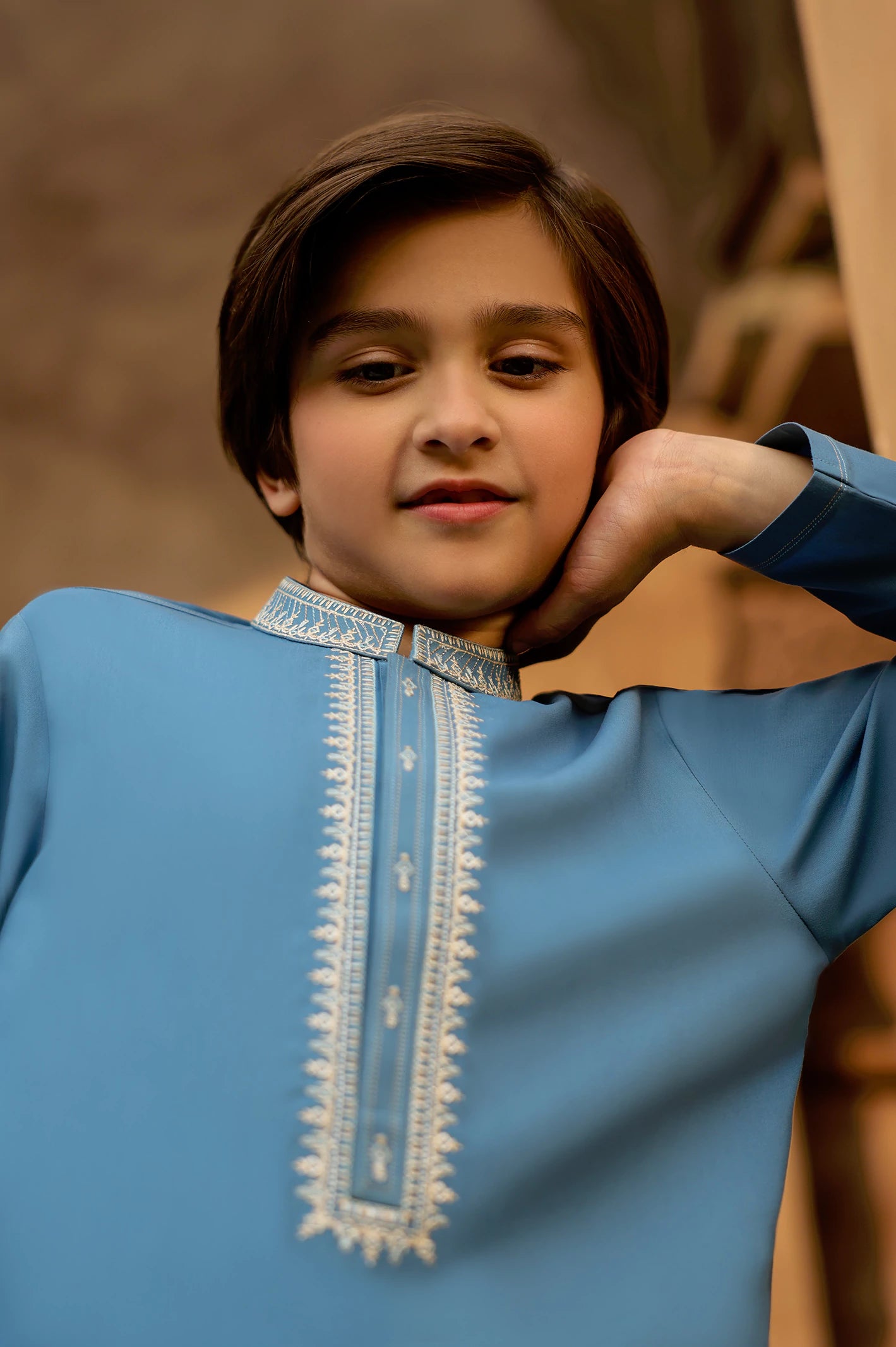 Blue Boys Kurta Pajama - Image 3