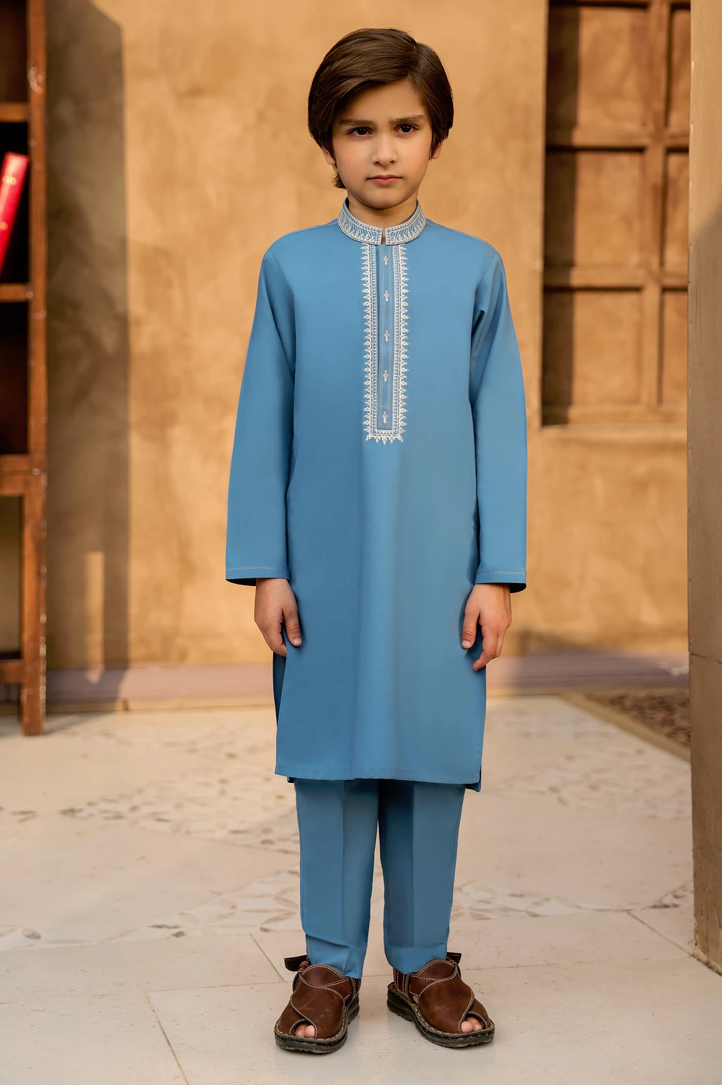 Blue Boys Kurta Pajama - Image 4