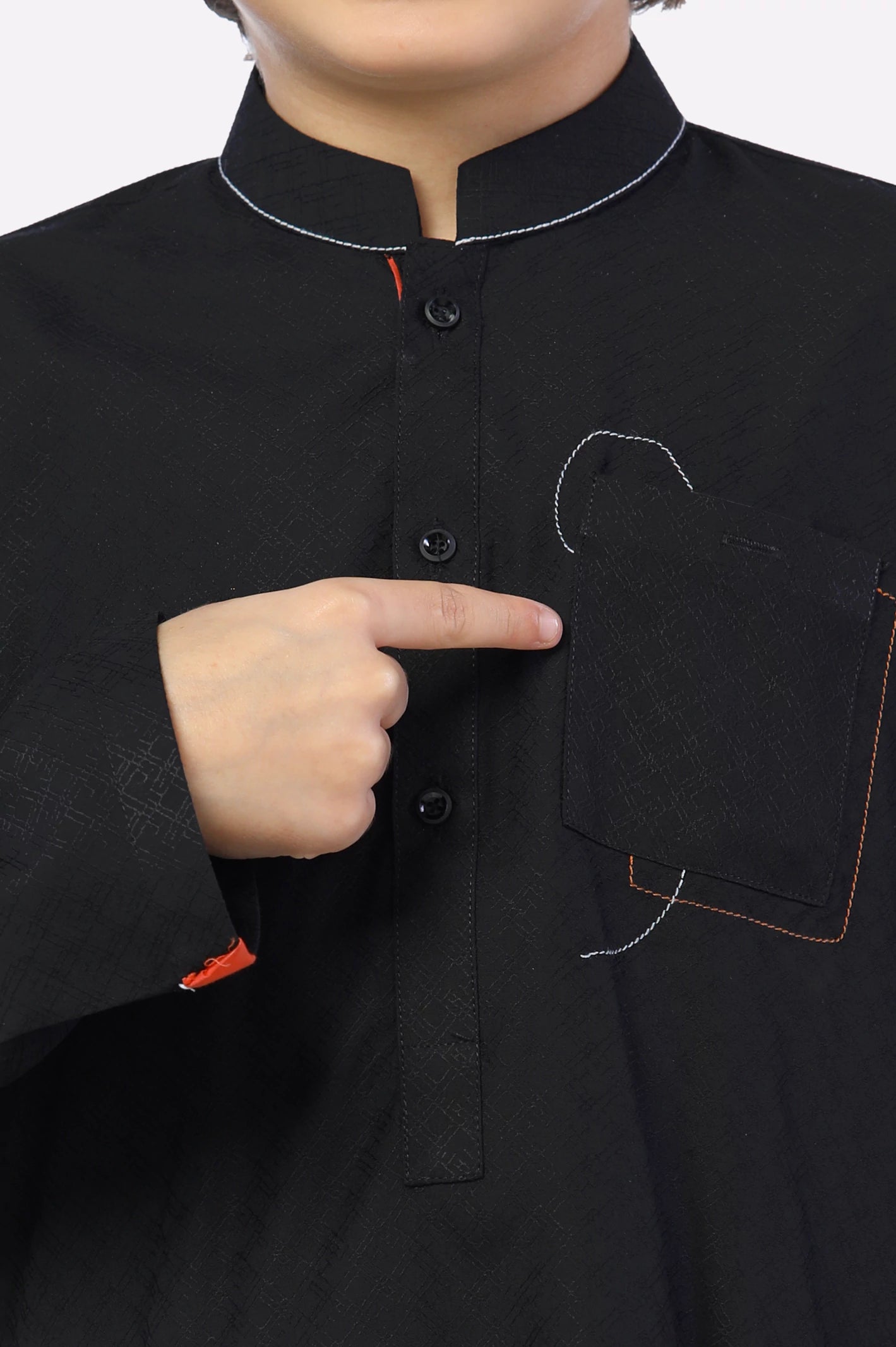 Black Boys Kurta Pajama - Image 3