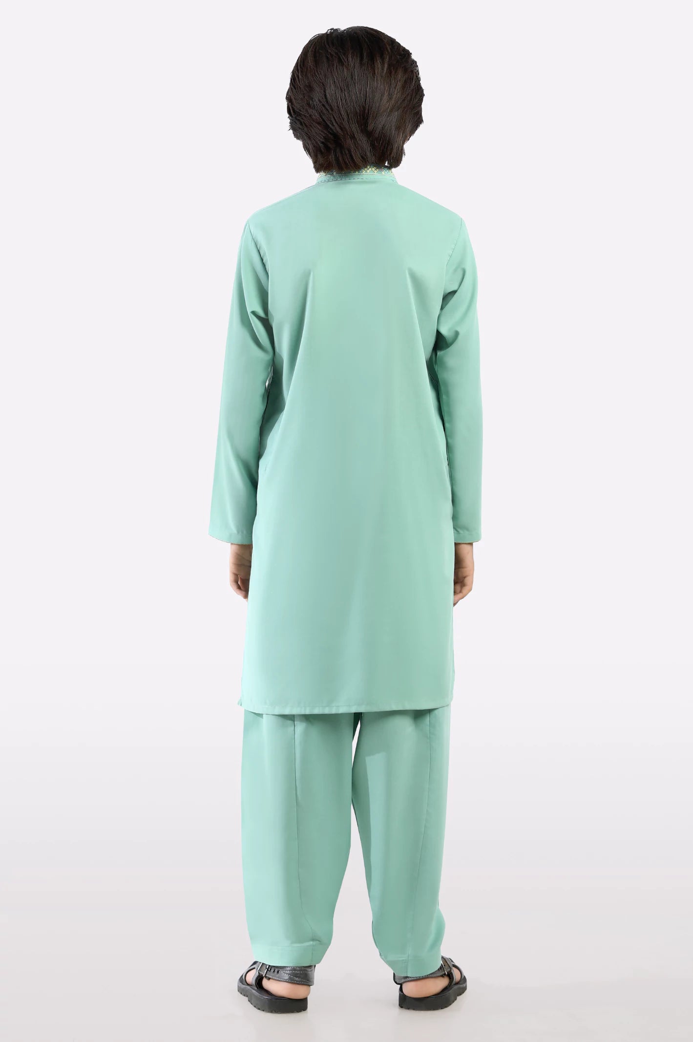 Turquoise Boys Kameez Shalwar - Image 4