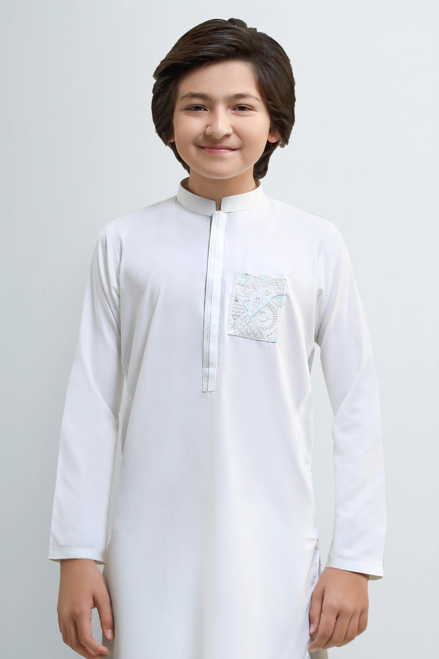 Off White Boys Kameez Shalwar - Image 2