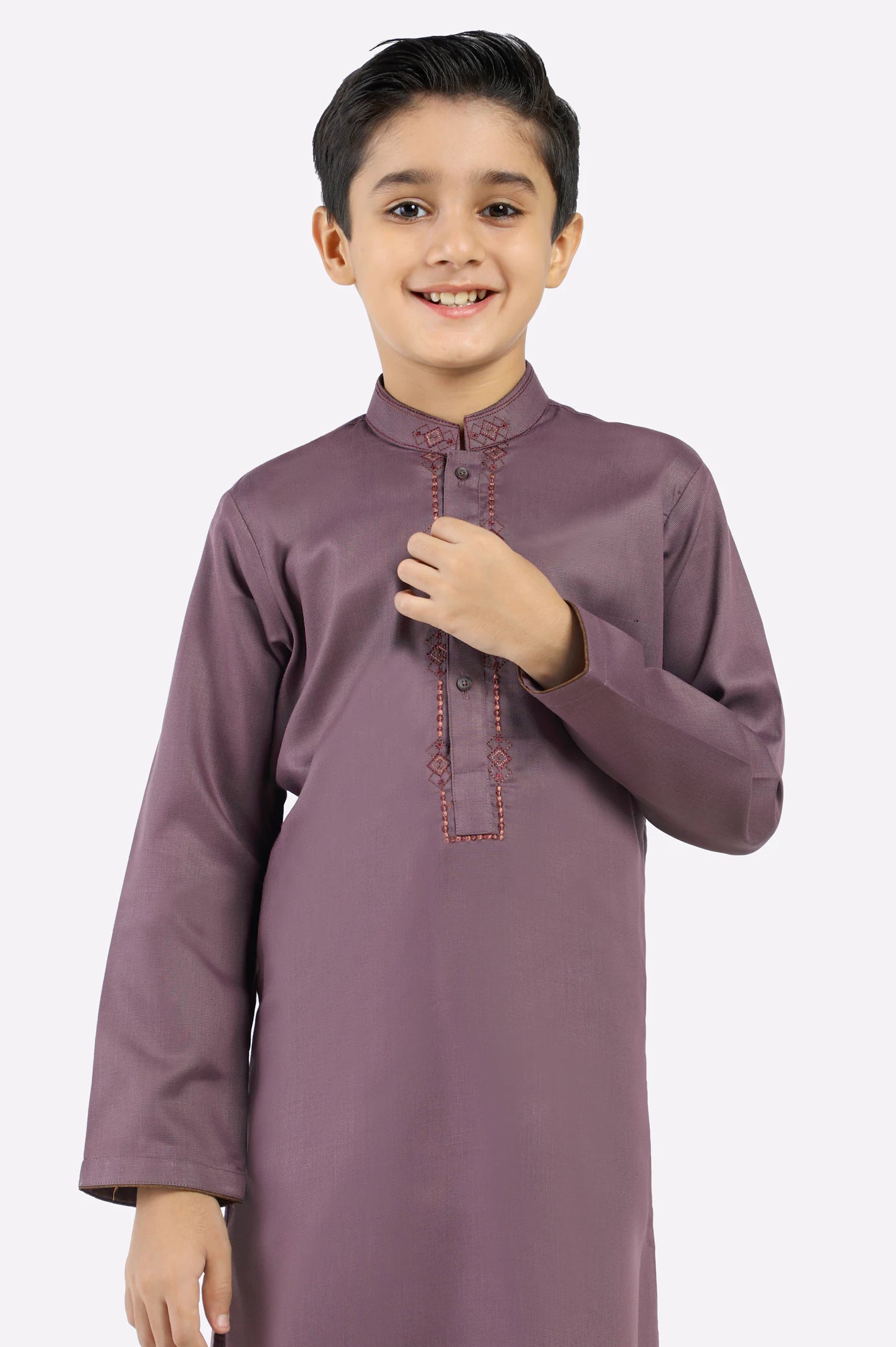 Light Purple Boys Kameez Shalwar - Image 2