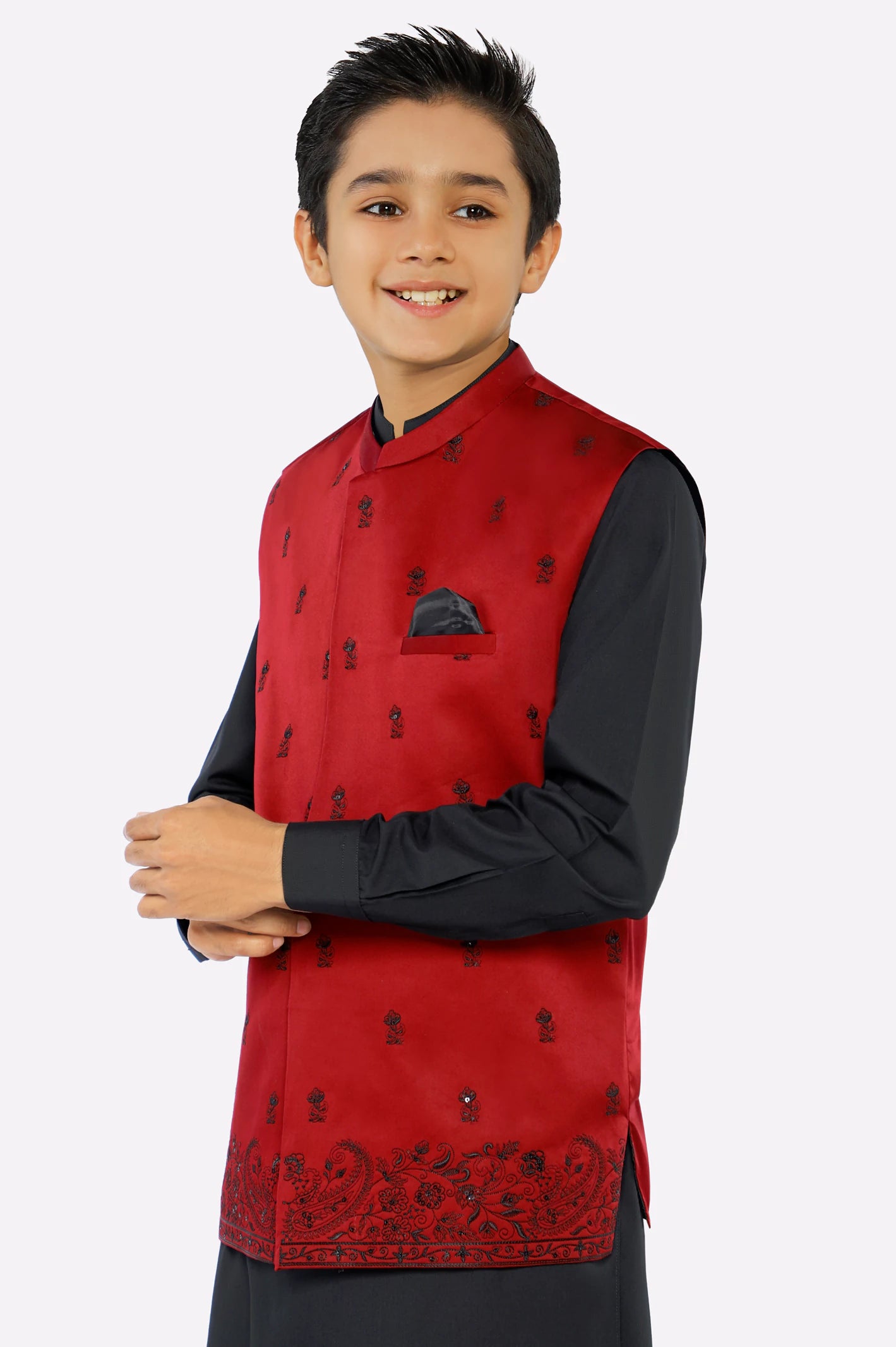 Boys Kameez Shalwar with waistcoat - Image 2