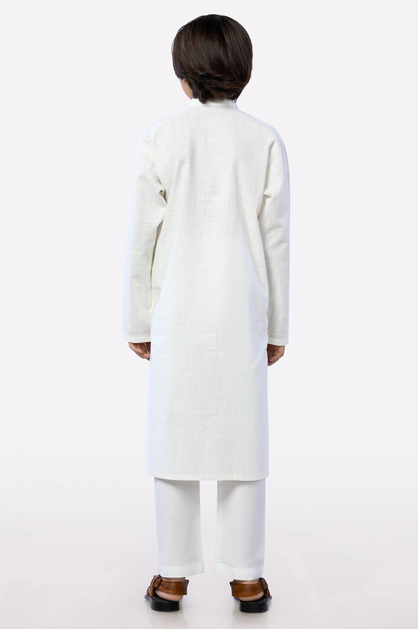 Cream Boys Kurta Pajama - Image 4