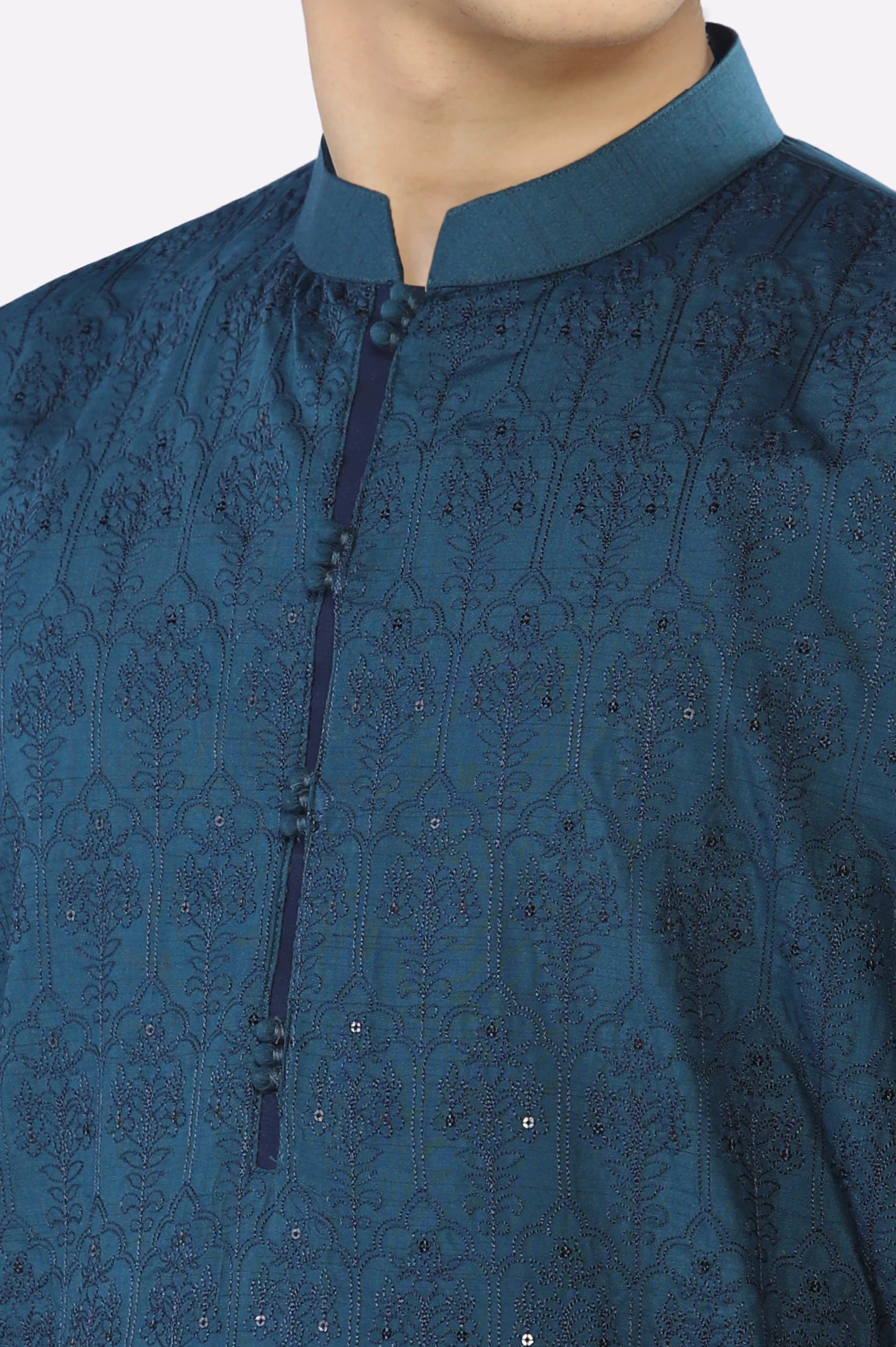 Blue Teens Kurta Pajama - Image 3