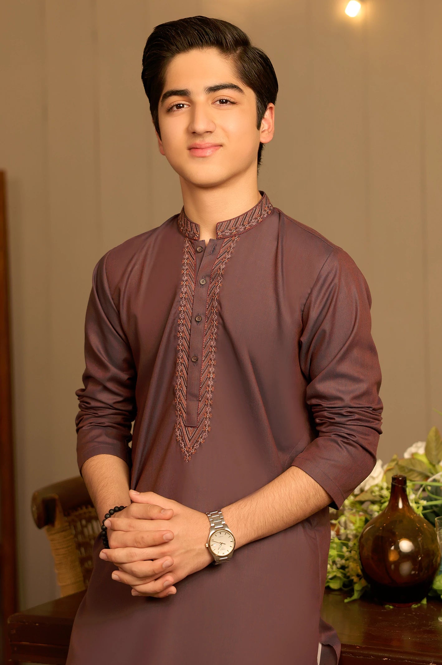 Purple Teens Kurta Pajama - Image 2