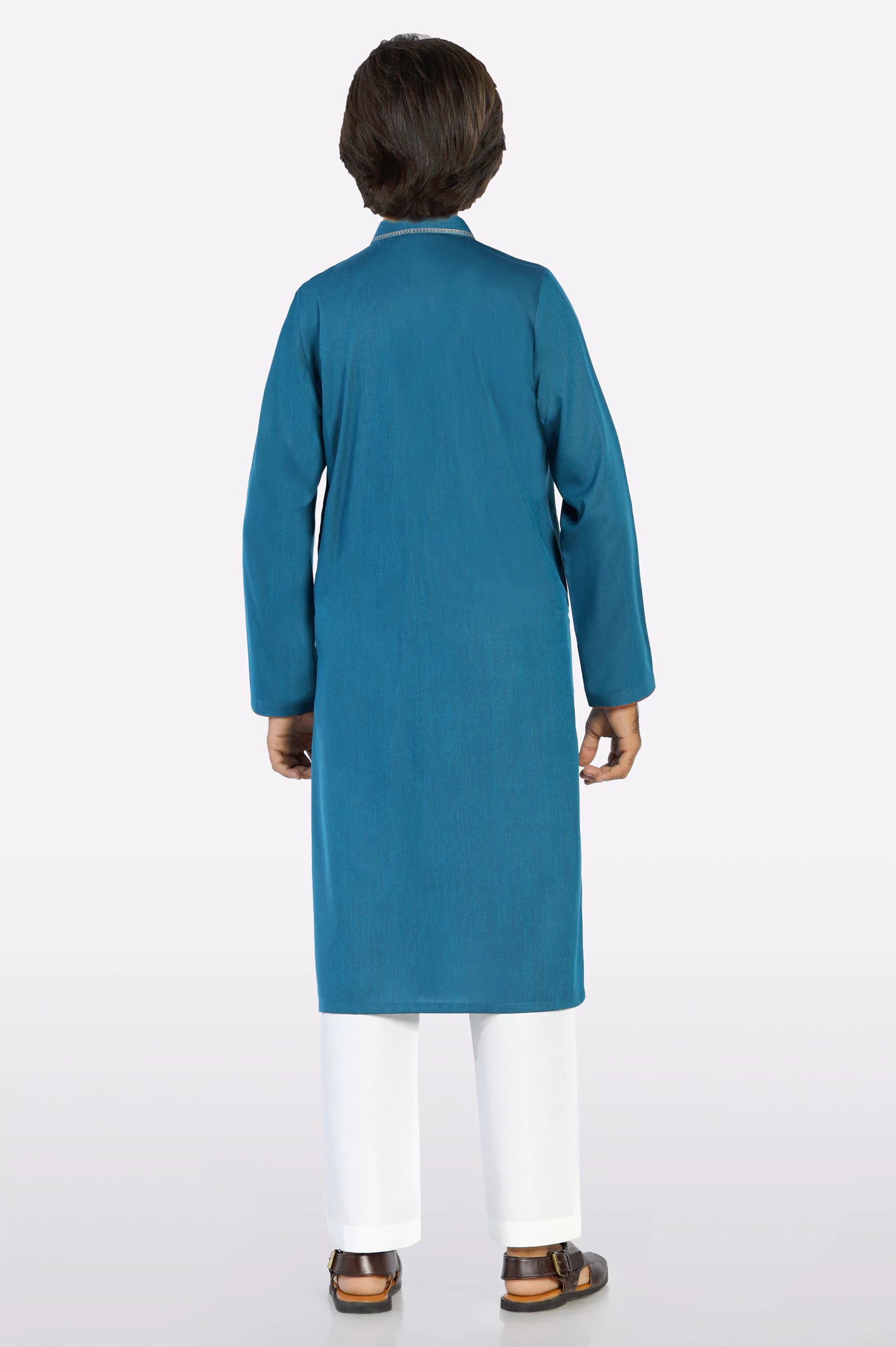 Blue Teens Kurta Pajama - Image 3