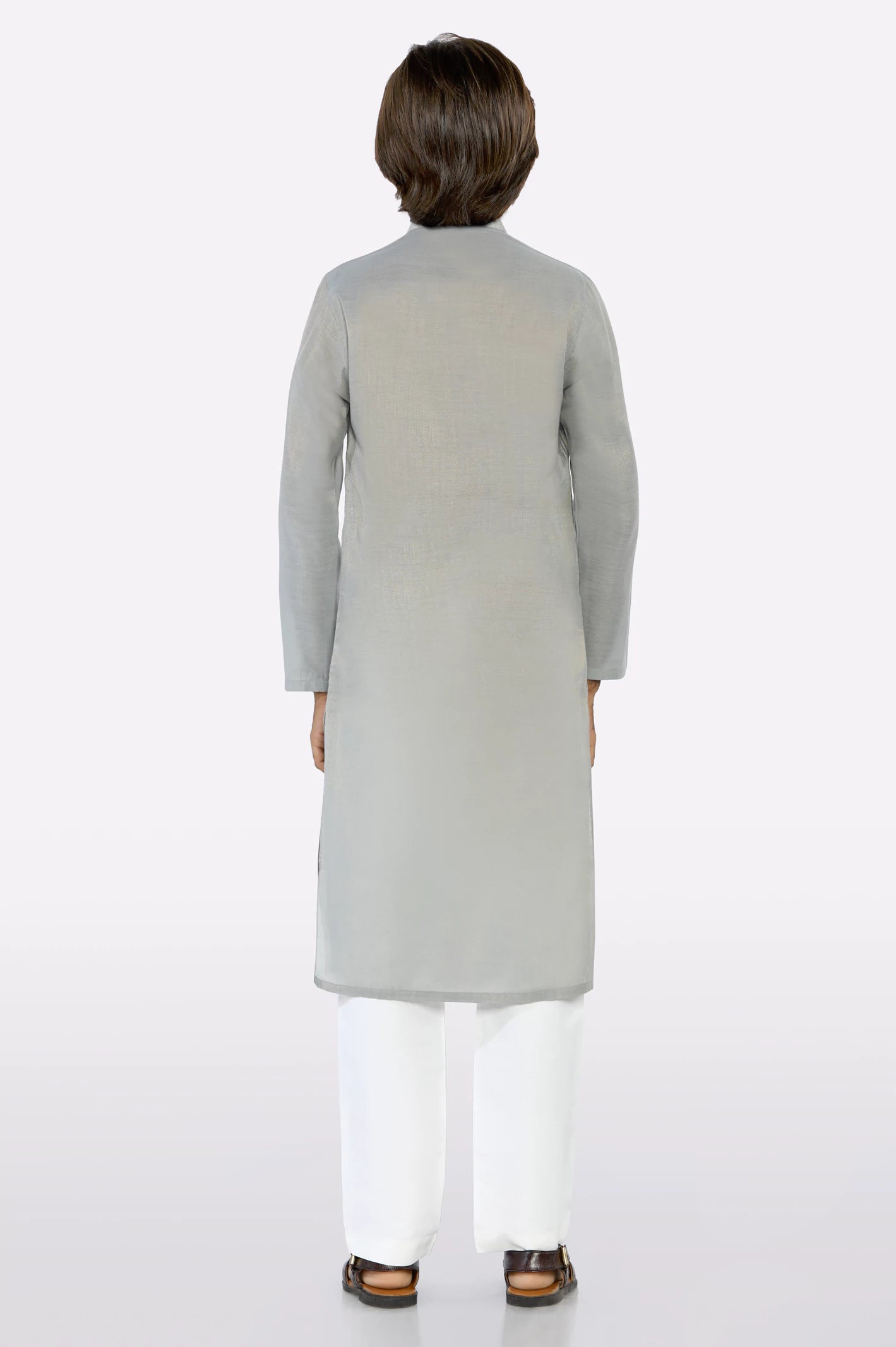 Light Grey Teens Kurta Pajama - Image 3