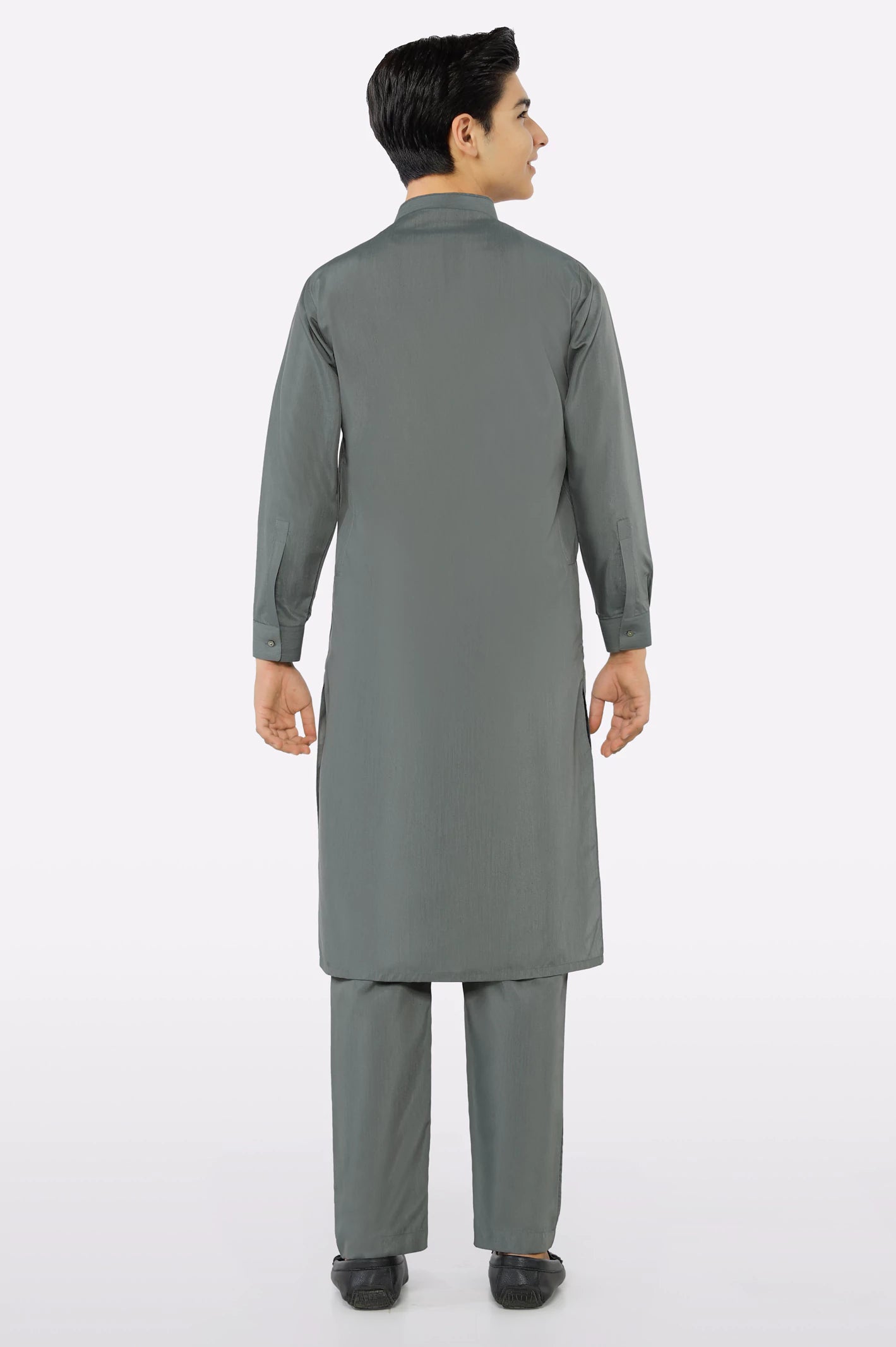 Grey Teens Kurta Pajama - Image 3