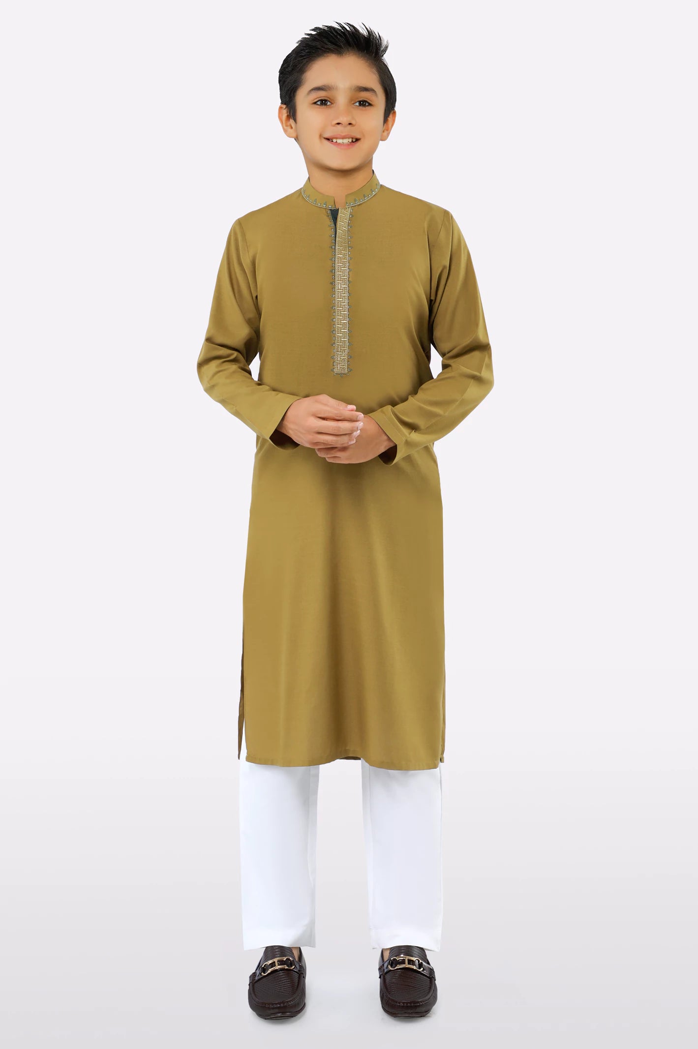 Olive Teens Kurta Pajama