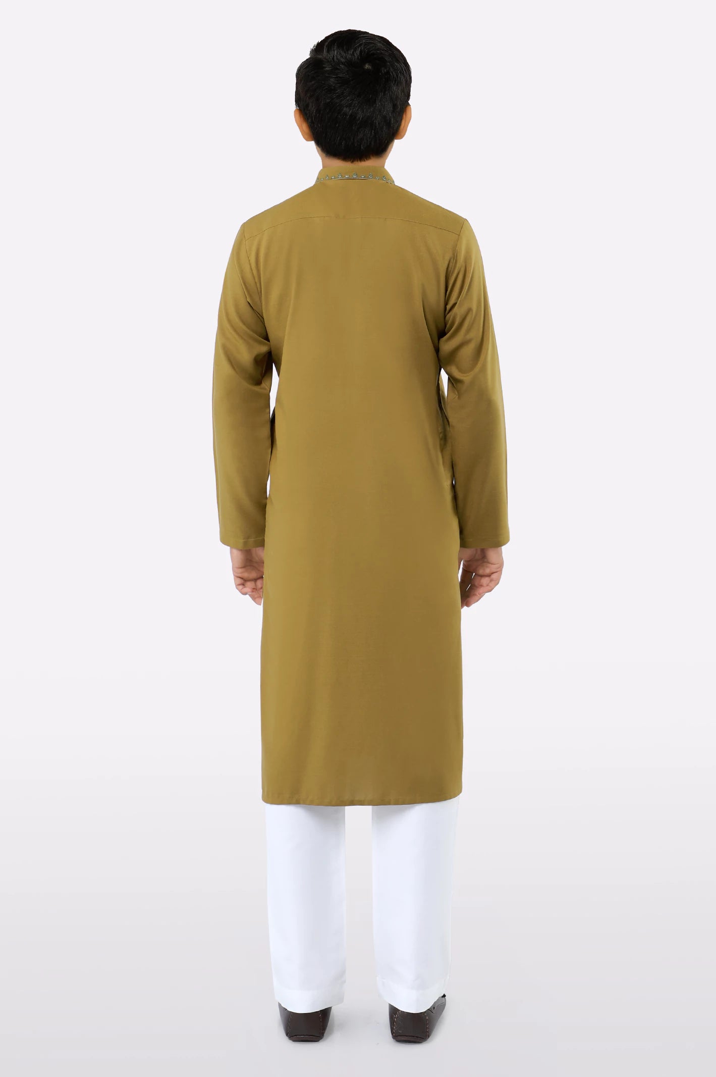 Olive Teens Kurta Pajama - Image 3
