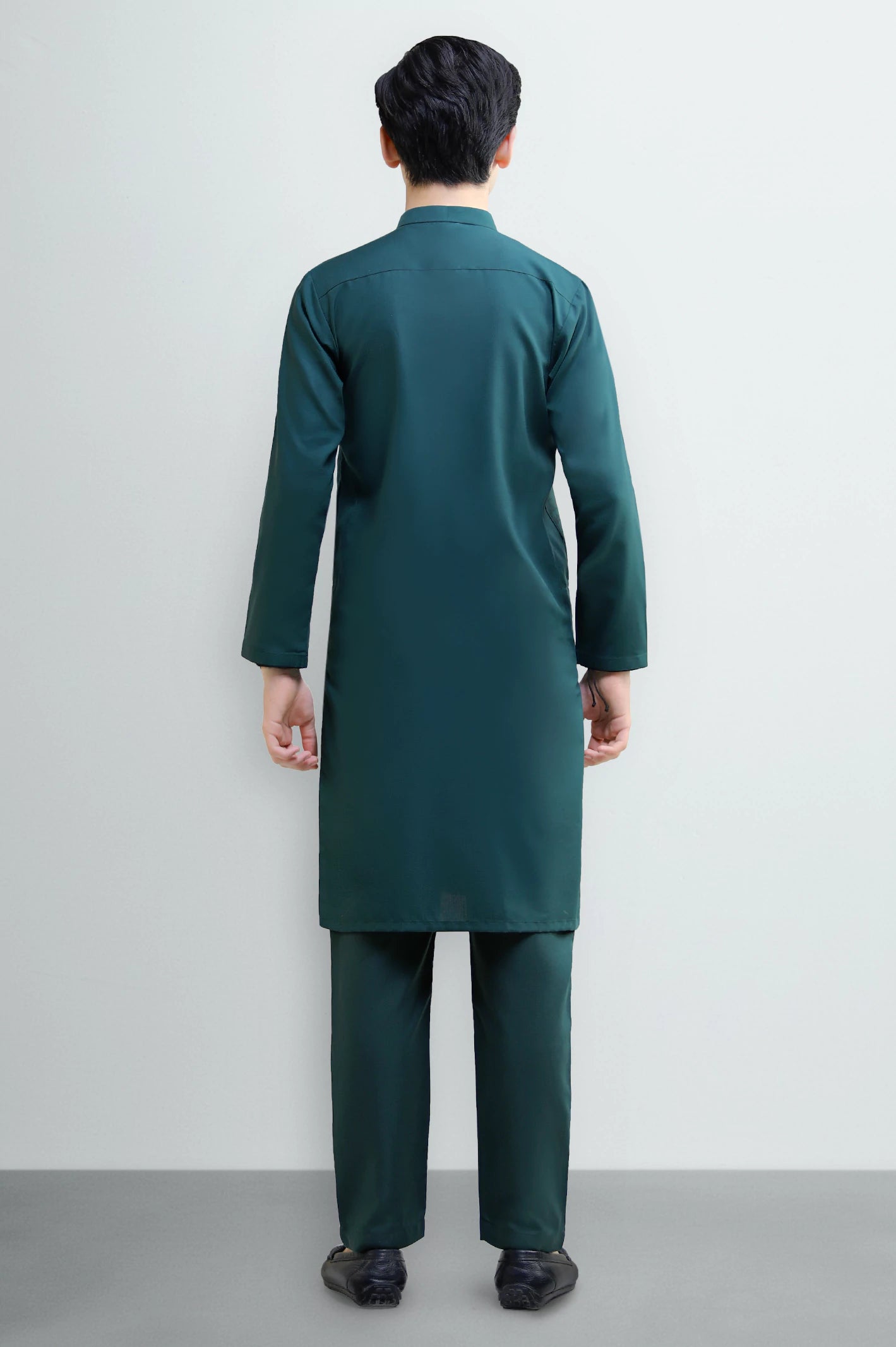 Bottle Green Teens Kurta Pajama - Image 3