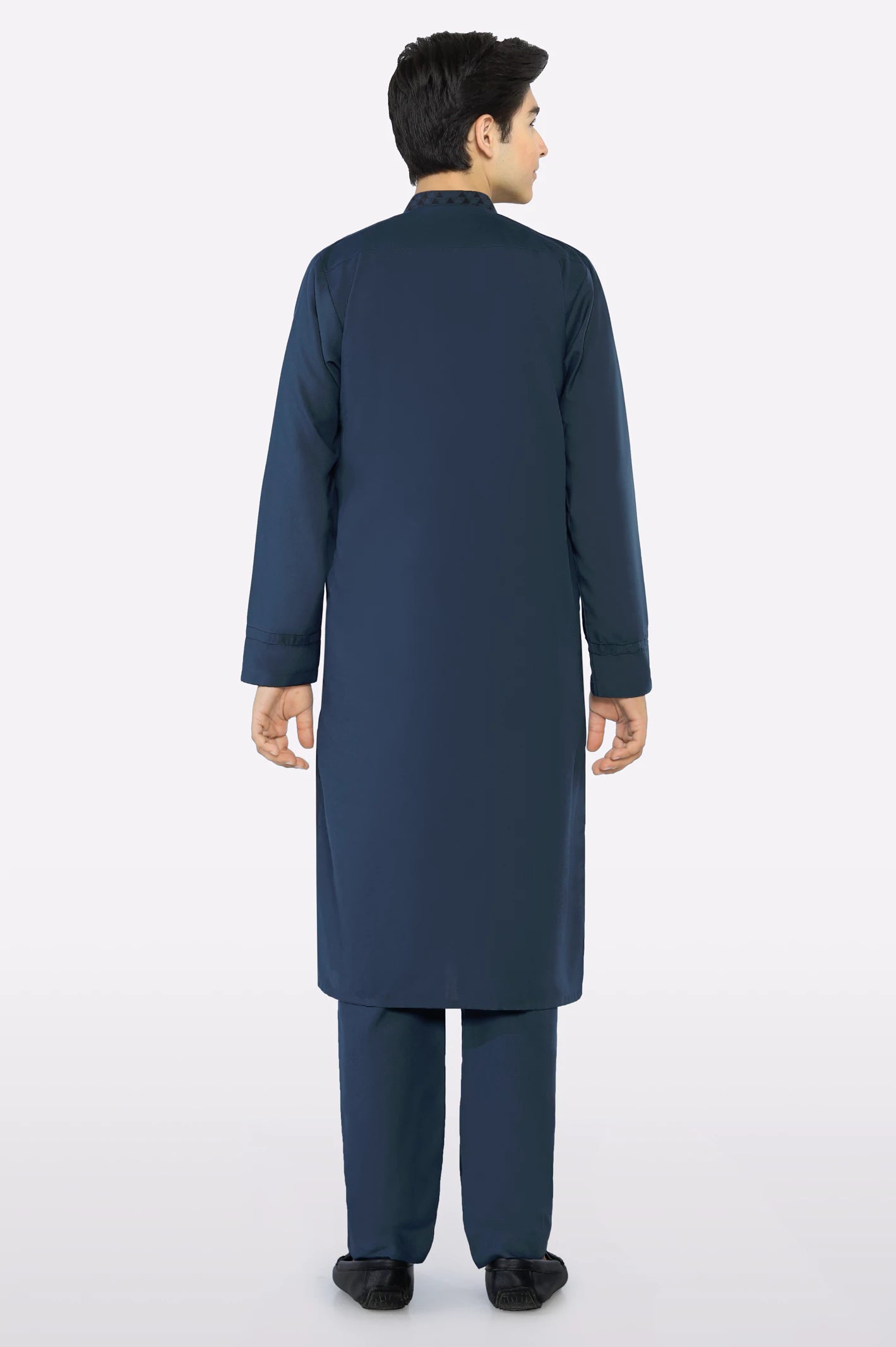 Teal Blue Teens Kurta Pajama - Image 4