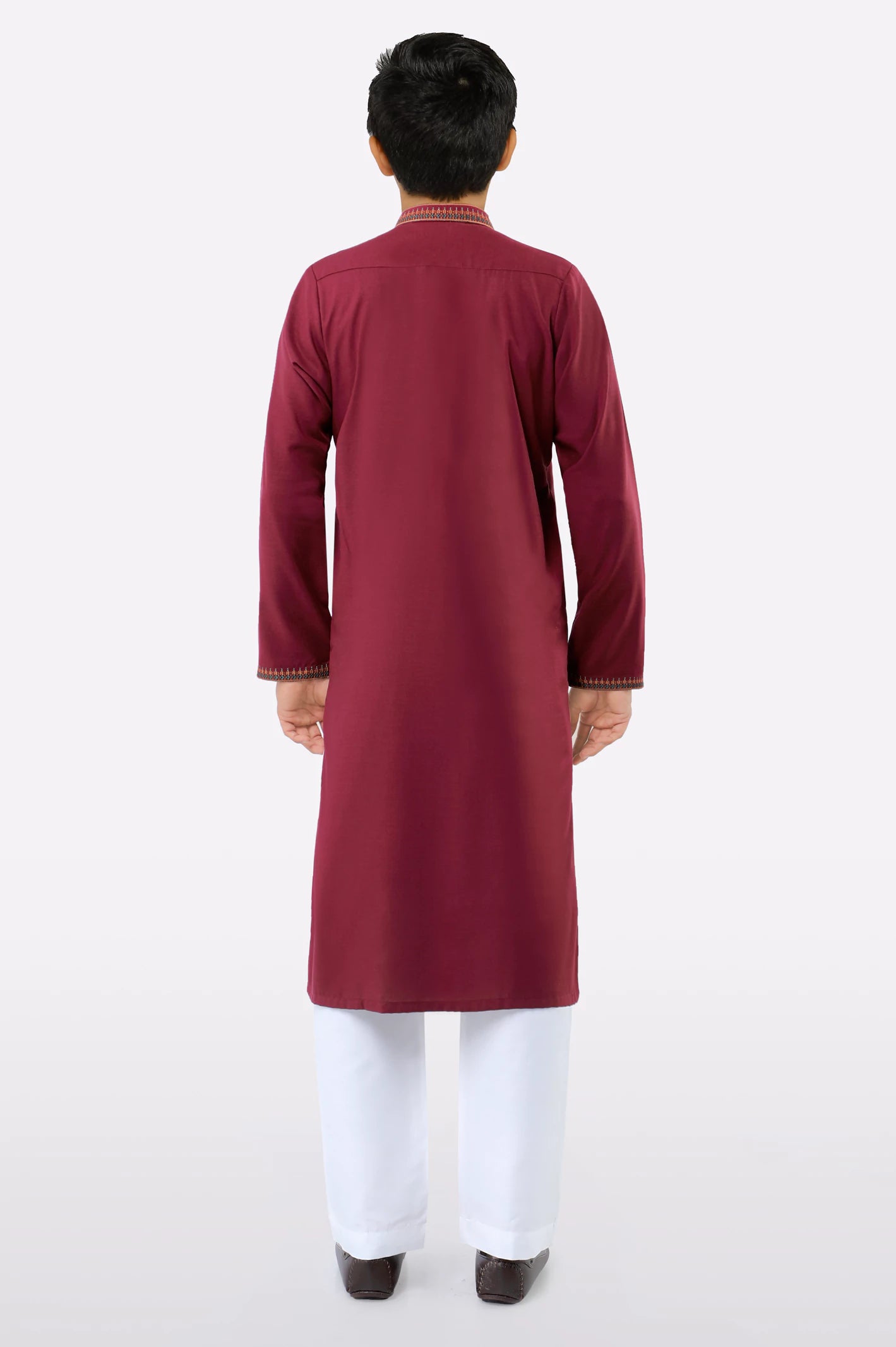 Maroon Teens Kurta Pajama - Image 3