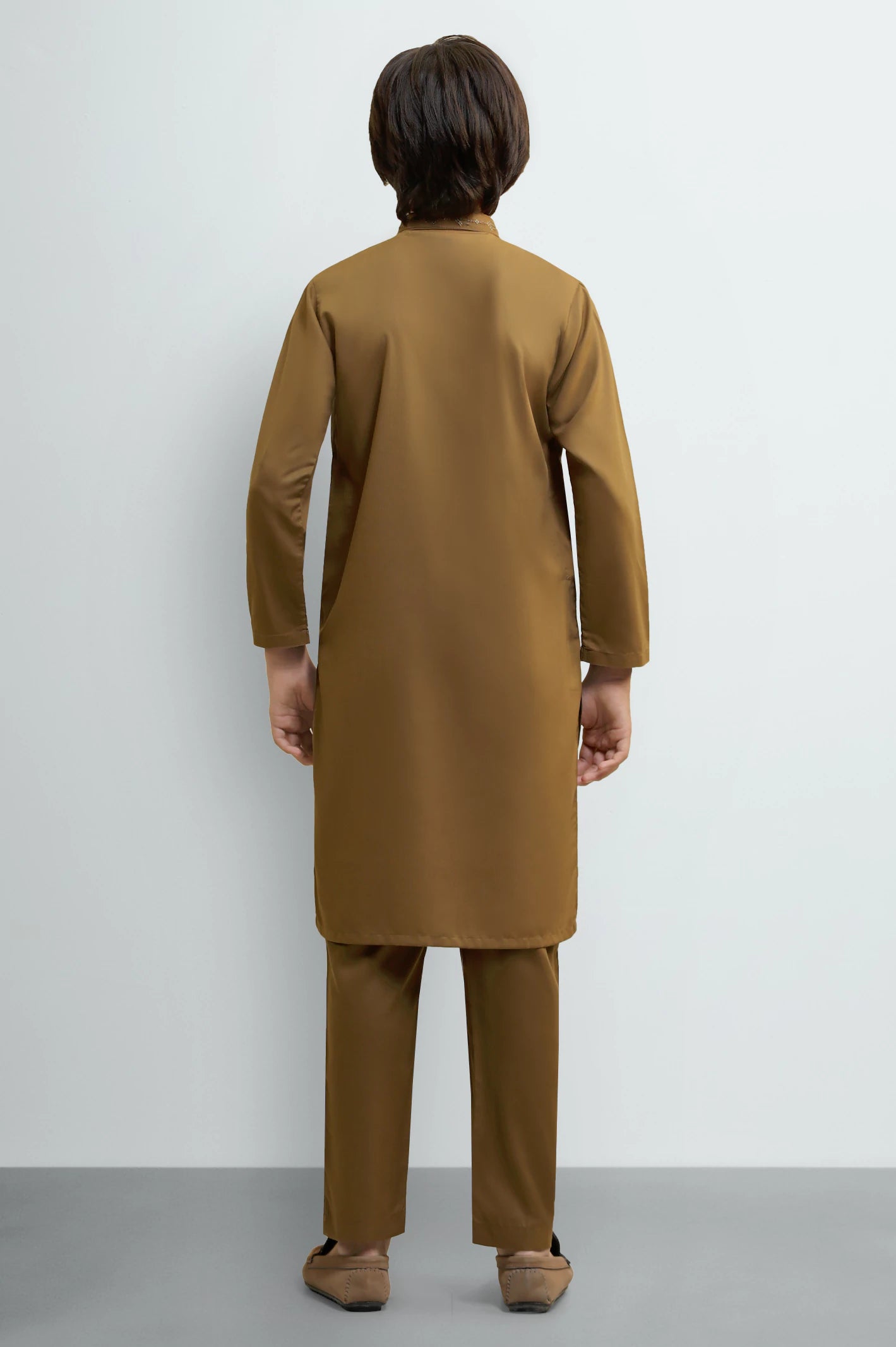 Light Brown Teens Kurta Pajama - Image 4
