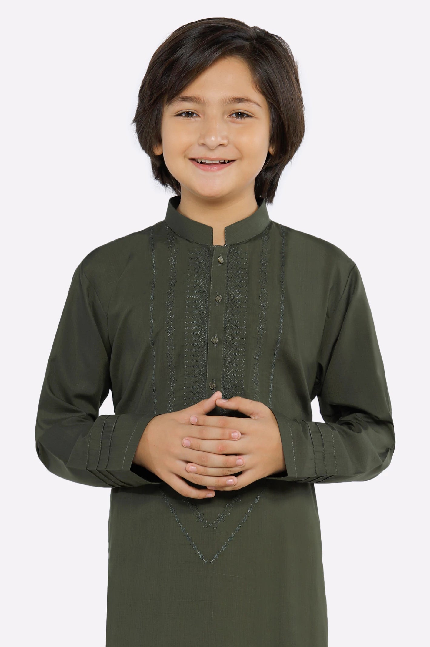 Green Boys Kurta Pajama - Image 2