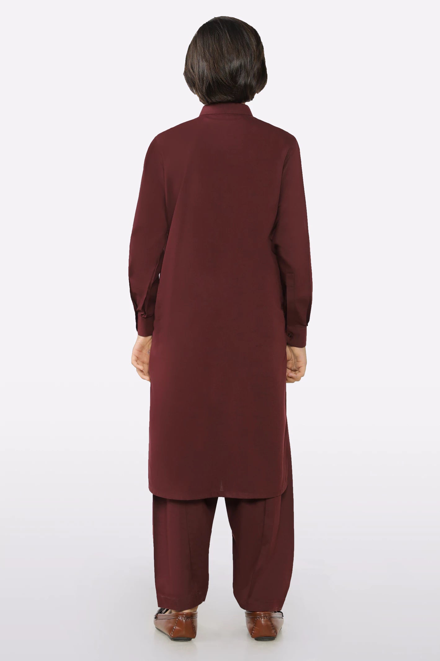 Dark Purple Boys Kameez Shalwar - Image 3