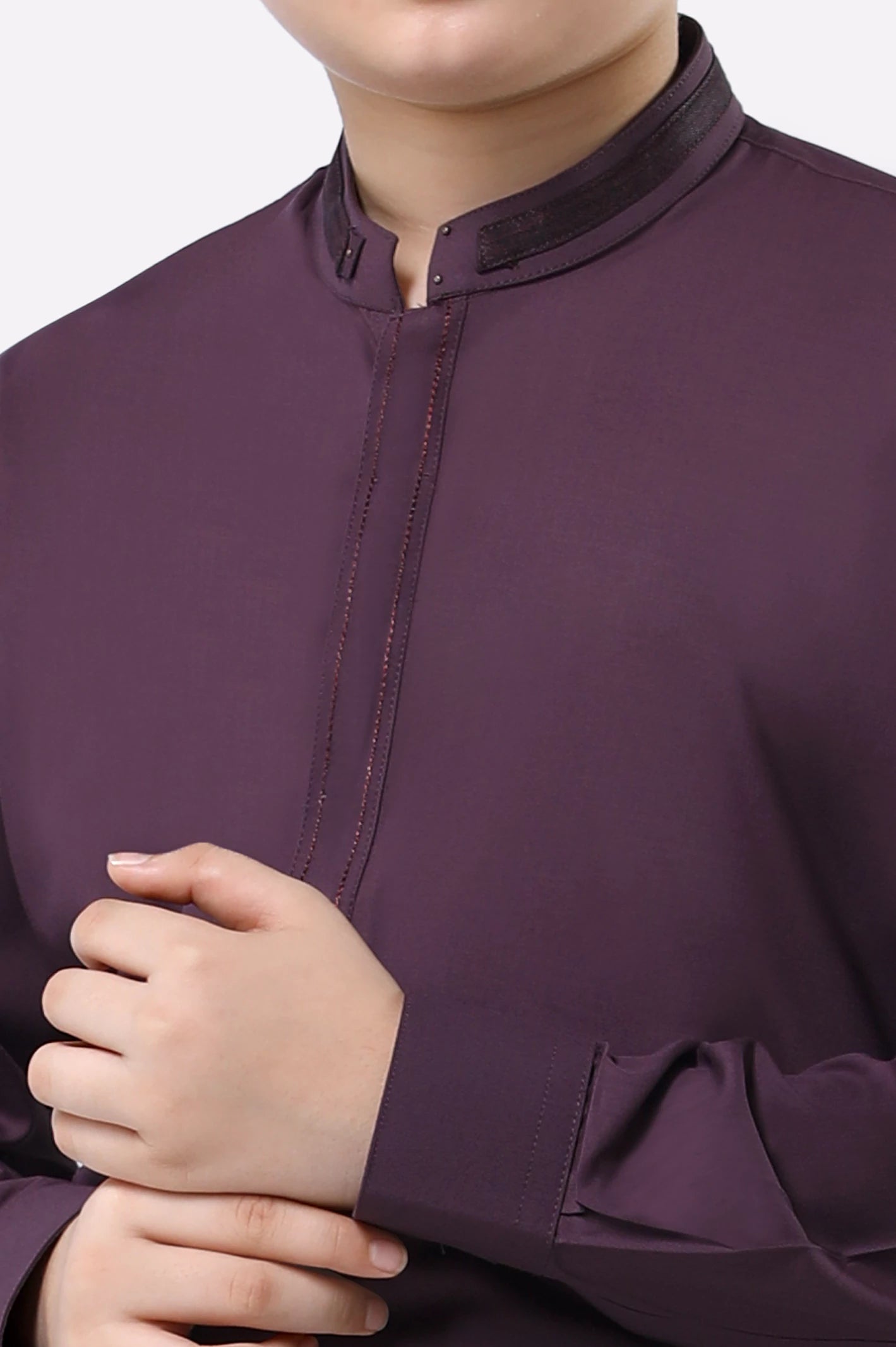 Burgundy Teens Kameez Shalwar - Image 3