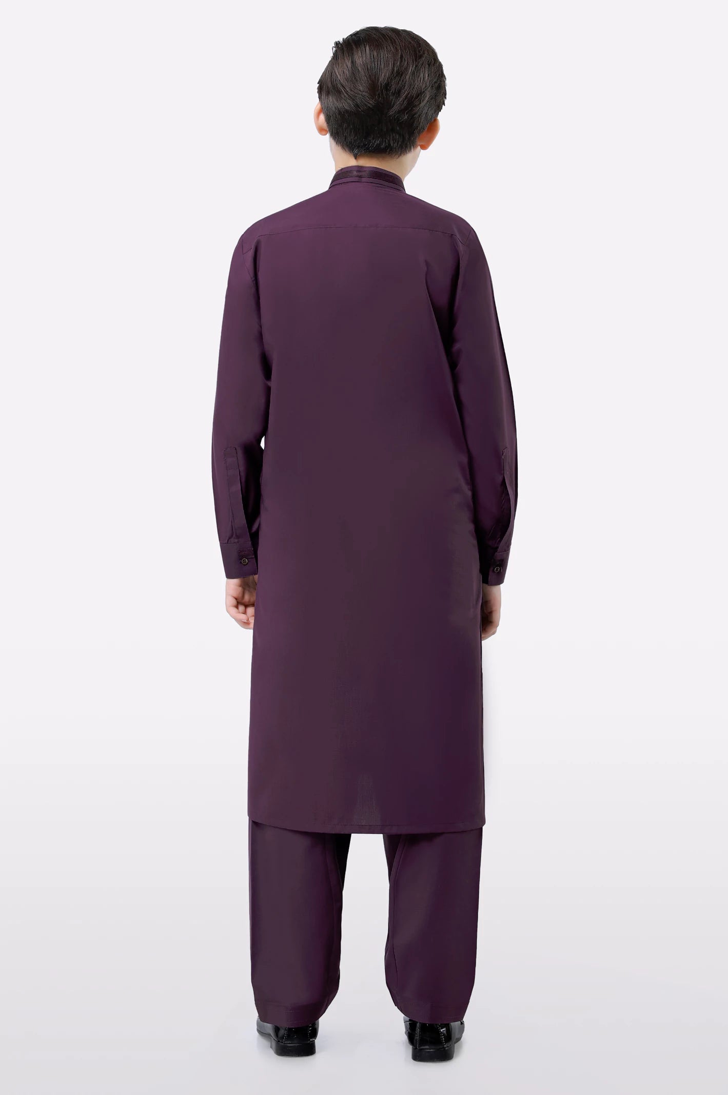 Burgundy Teens Kameez Shalwar - Image 4
