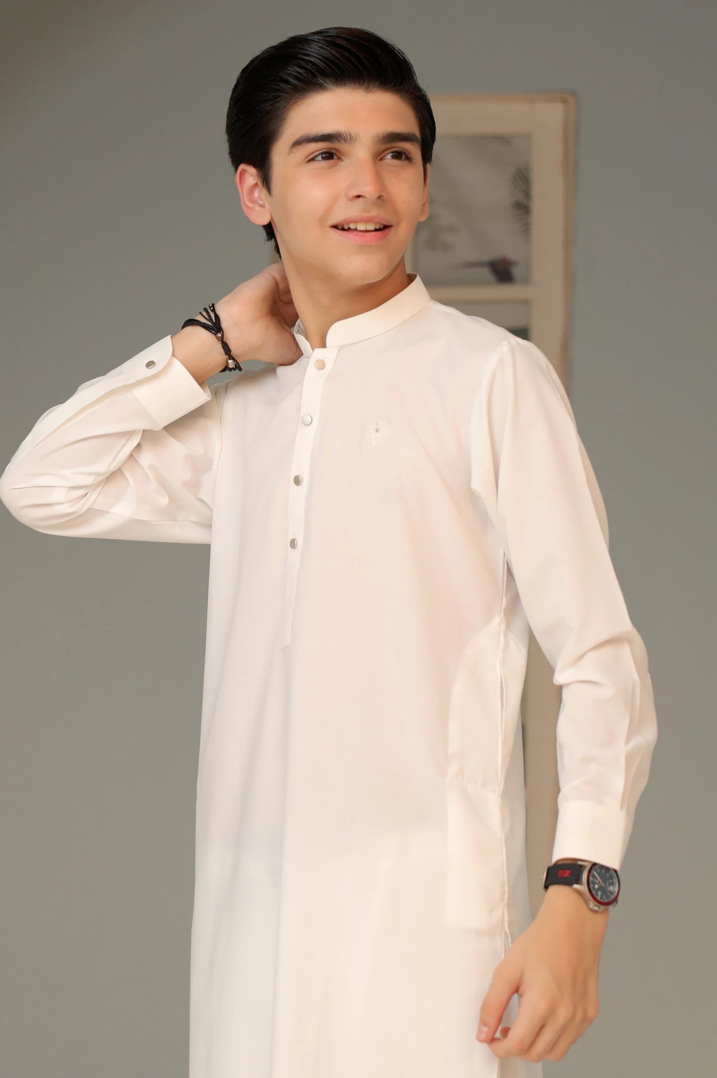 Off White Boys Kameez Shalwar - Image 2