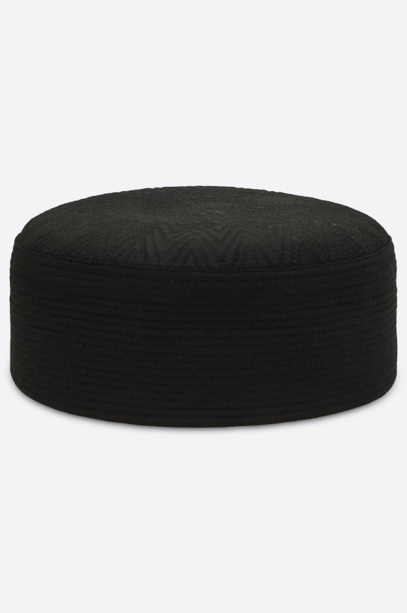 Black Kufi Cap For Men