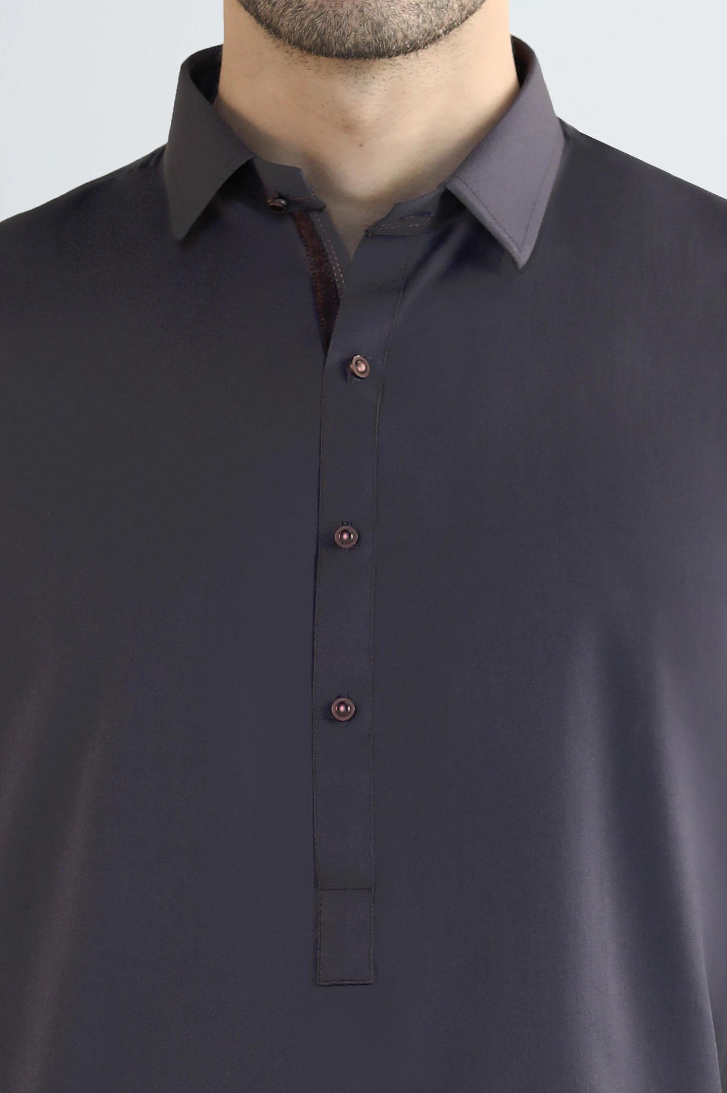 Dark Purple Wash & Wear Shalwar Kameez - Image 3