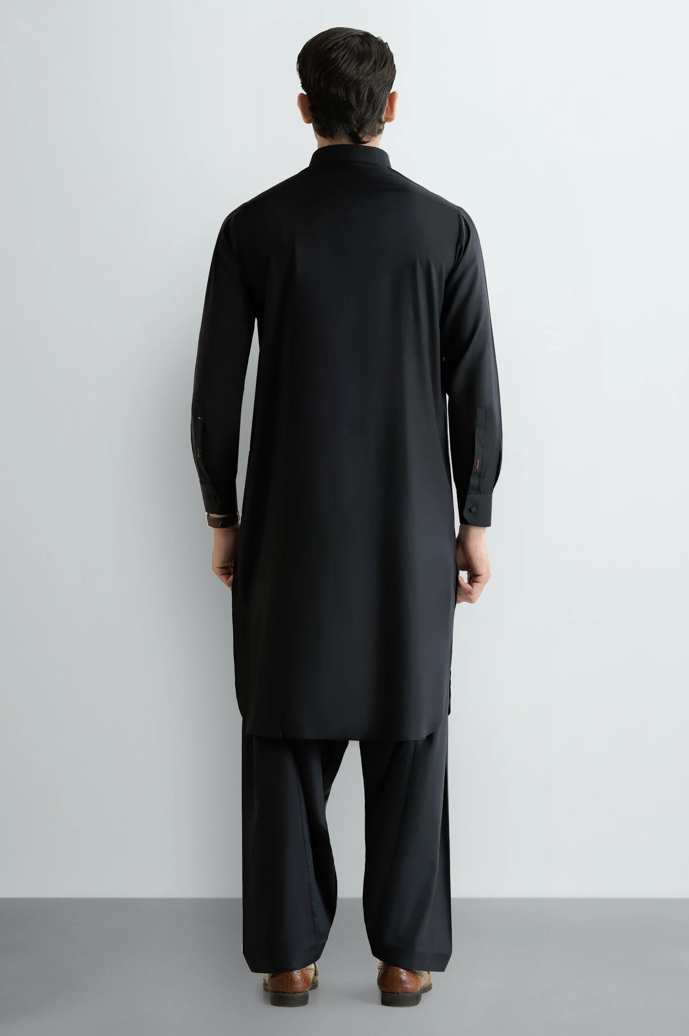 Black Wash & Wear Shalwar Kameez - Image 4