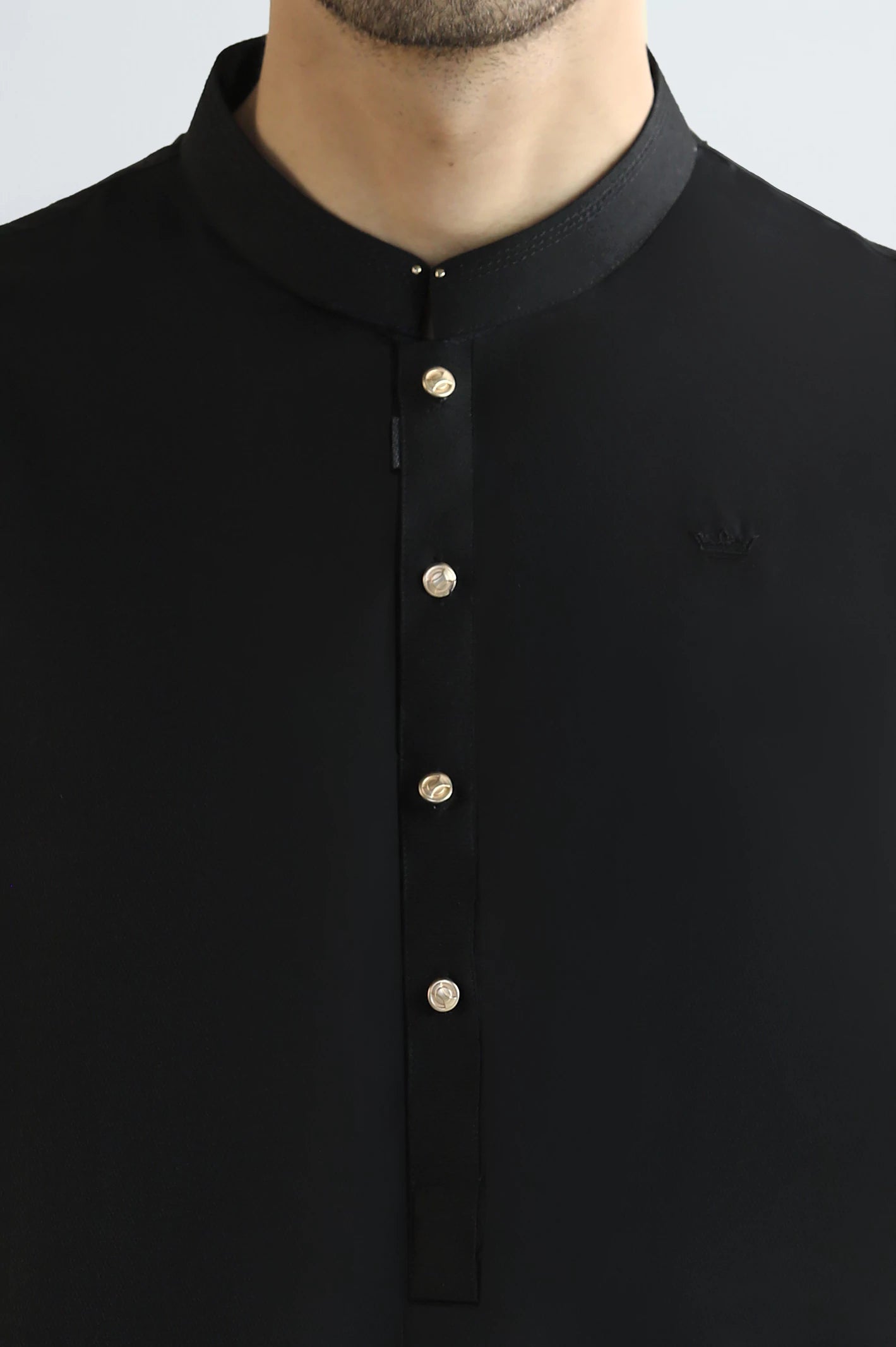 Black Wash & Wear Shalwar Kameez - Image 3
