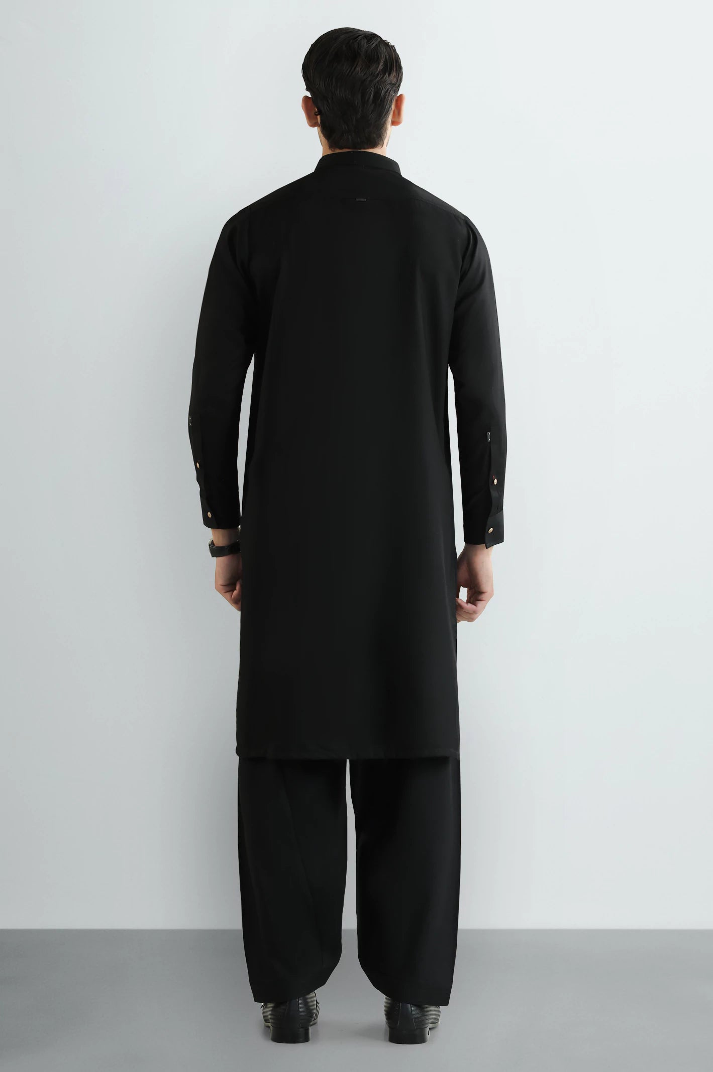 Black Wash & Wear Shalwar Kameez - Image 4
