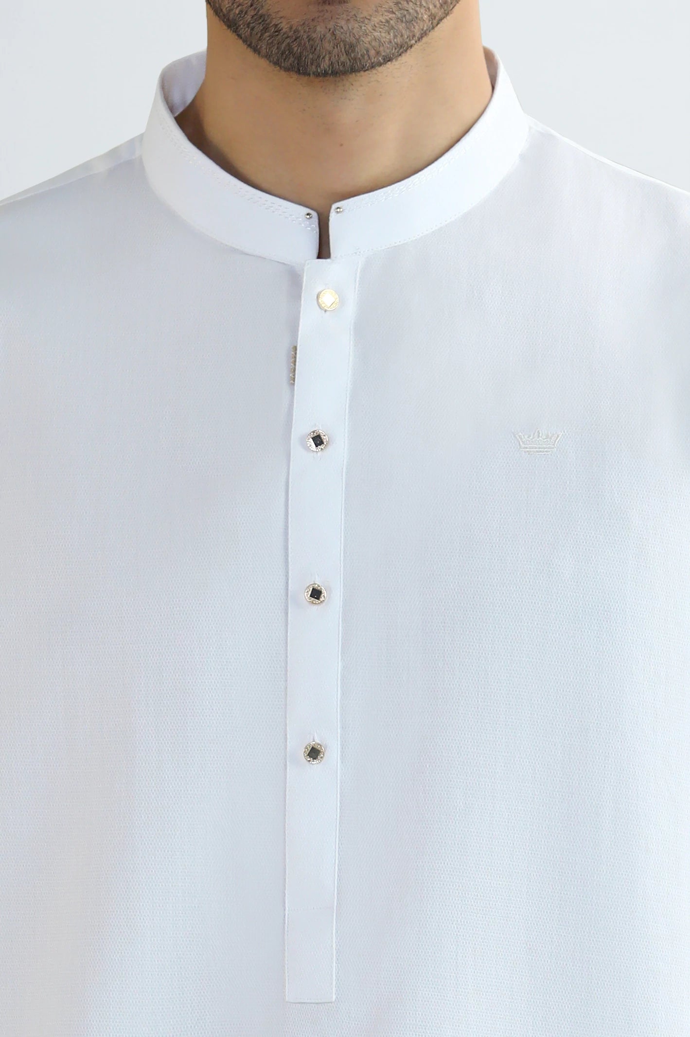 Off White Wash & Wear Shalwar Kameez - Image 3
