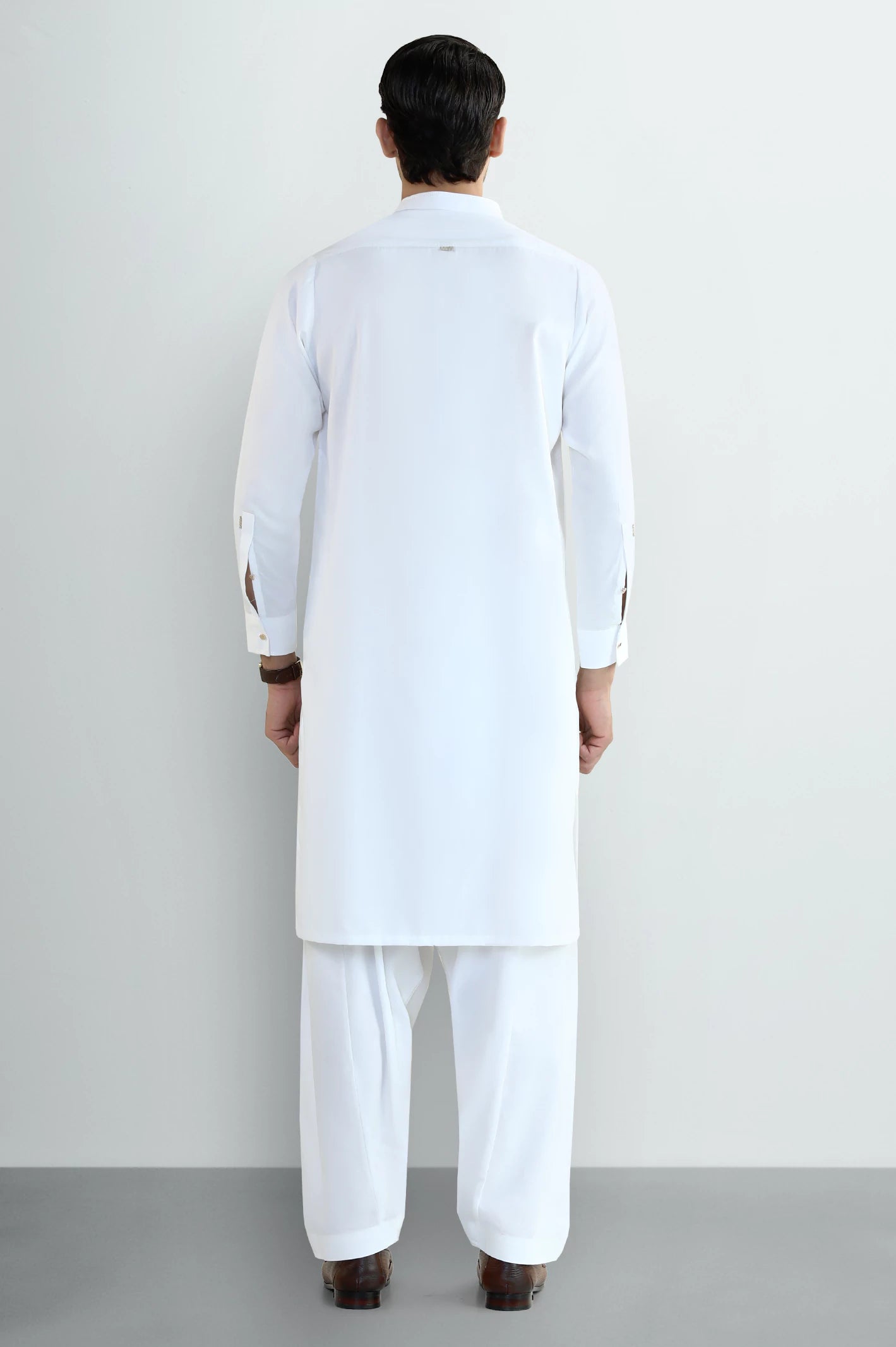 Off White Wash & Wear Shalwar Kameez - Image 4