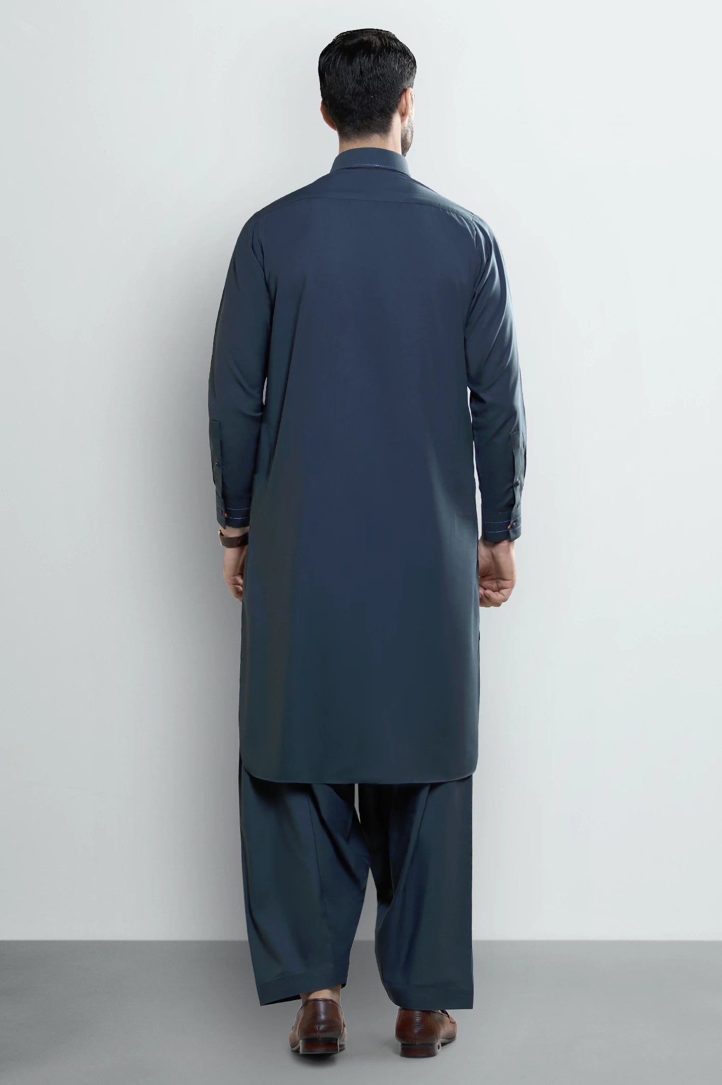Bottle Green Wash & Wear Shalwar Kameez - Image 4