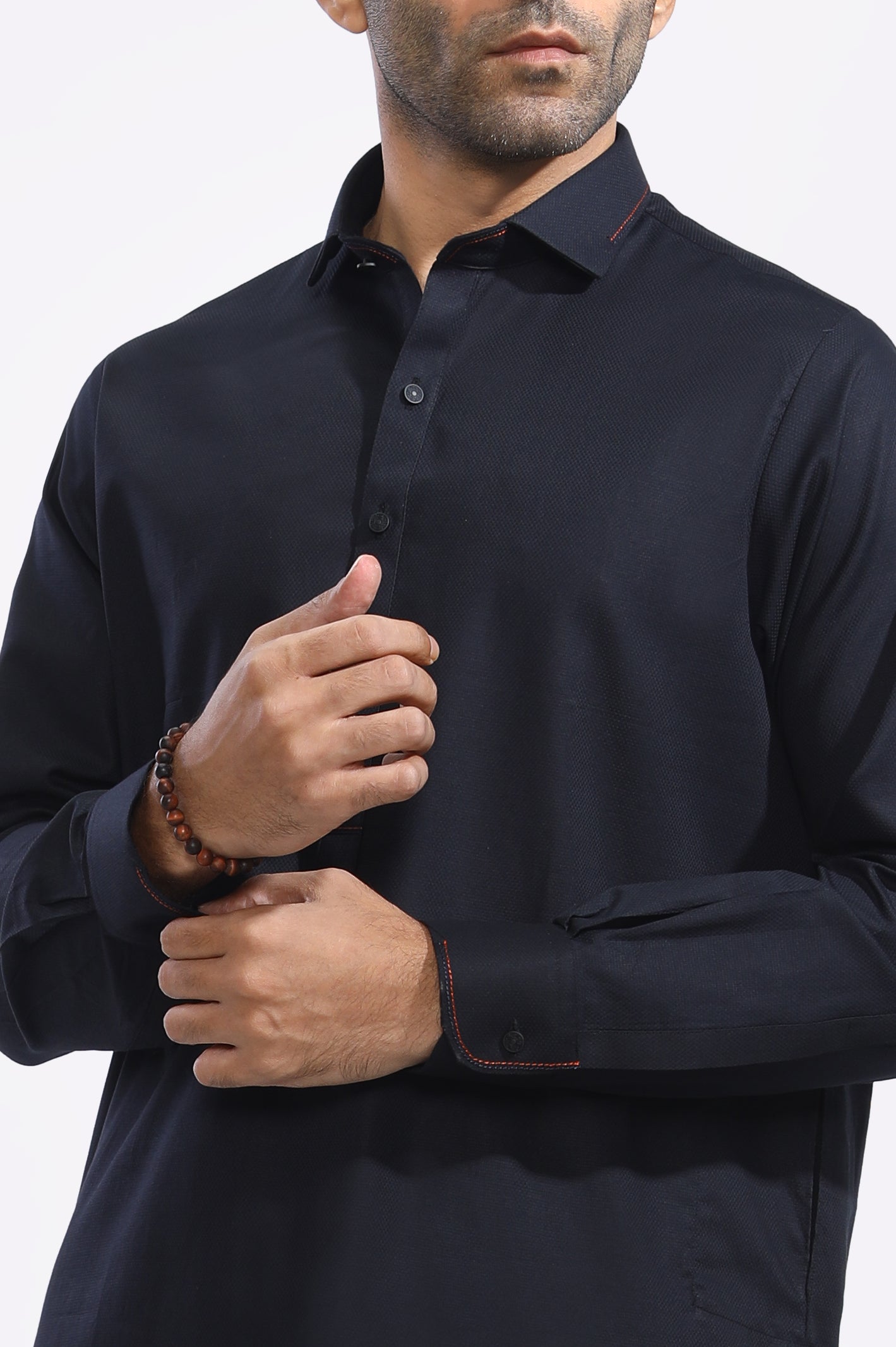 Black Cotton Shalwar Kameez - Image 3