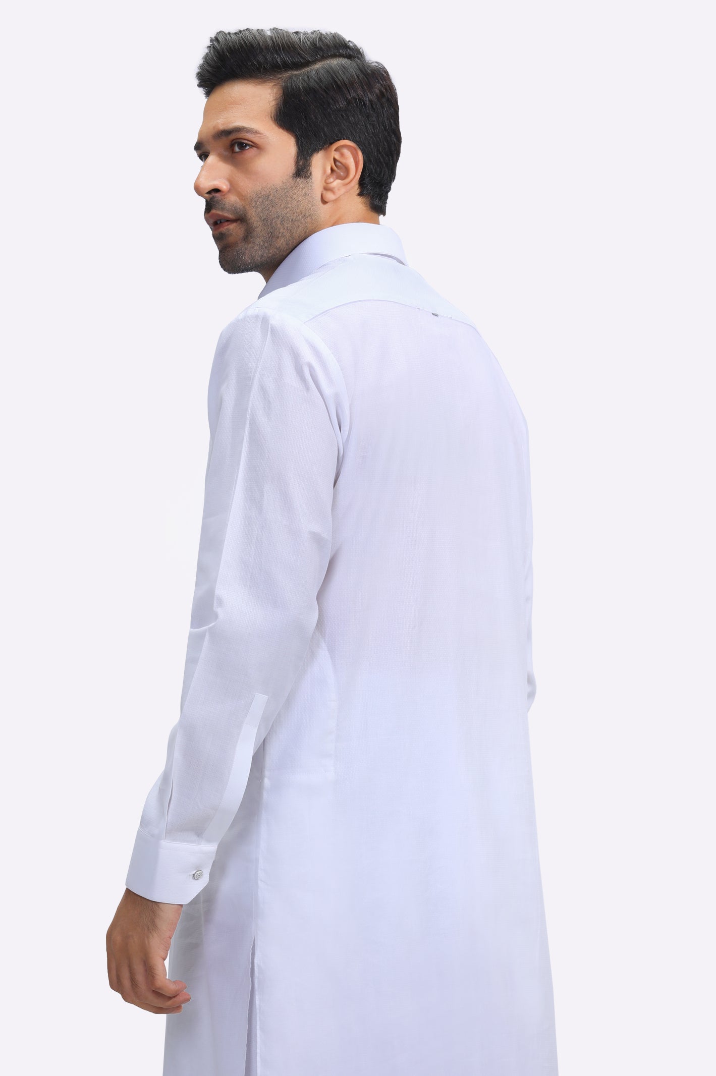 White Cotton Shalwar Kameez - Image 4