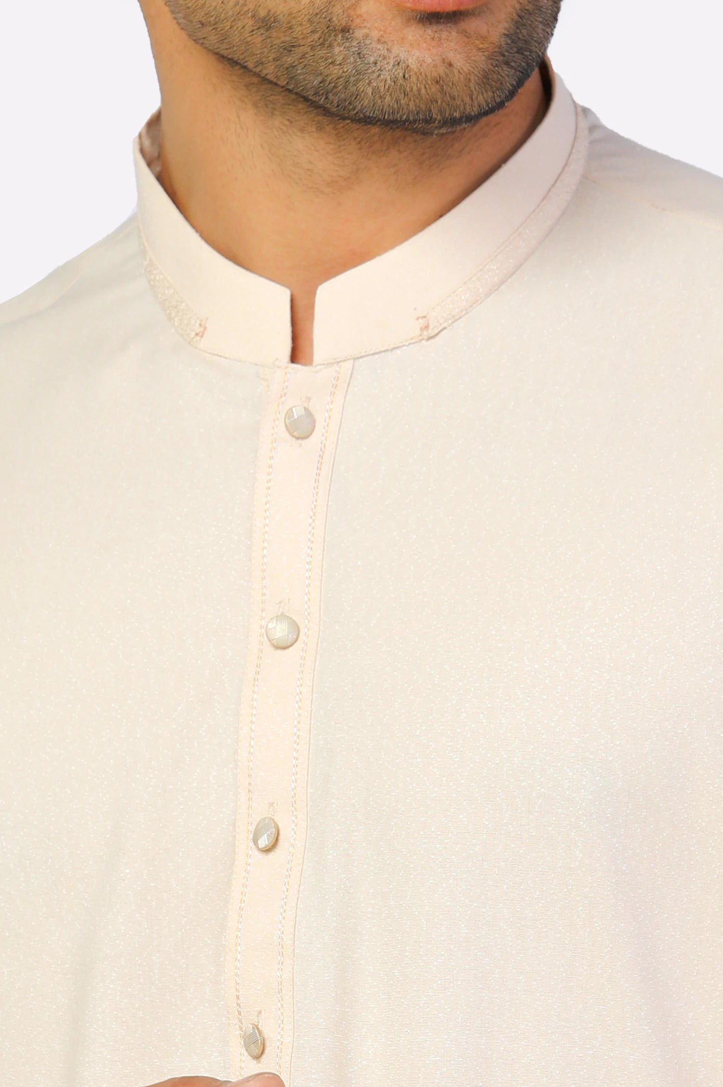 Beige Wash & Wear Shalwar Kameez - Image 3