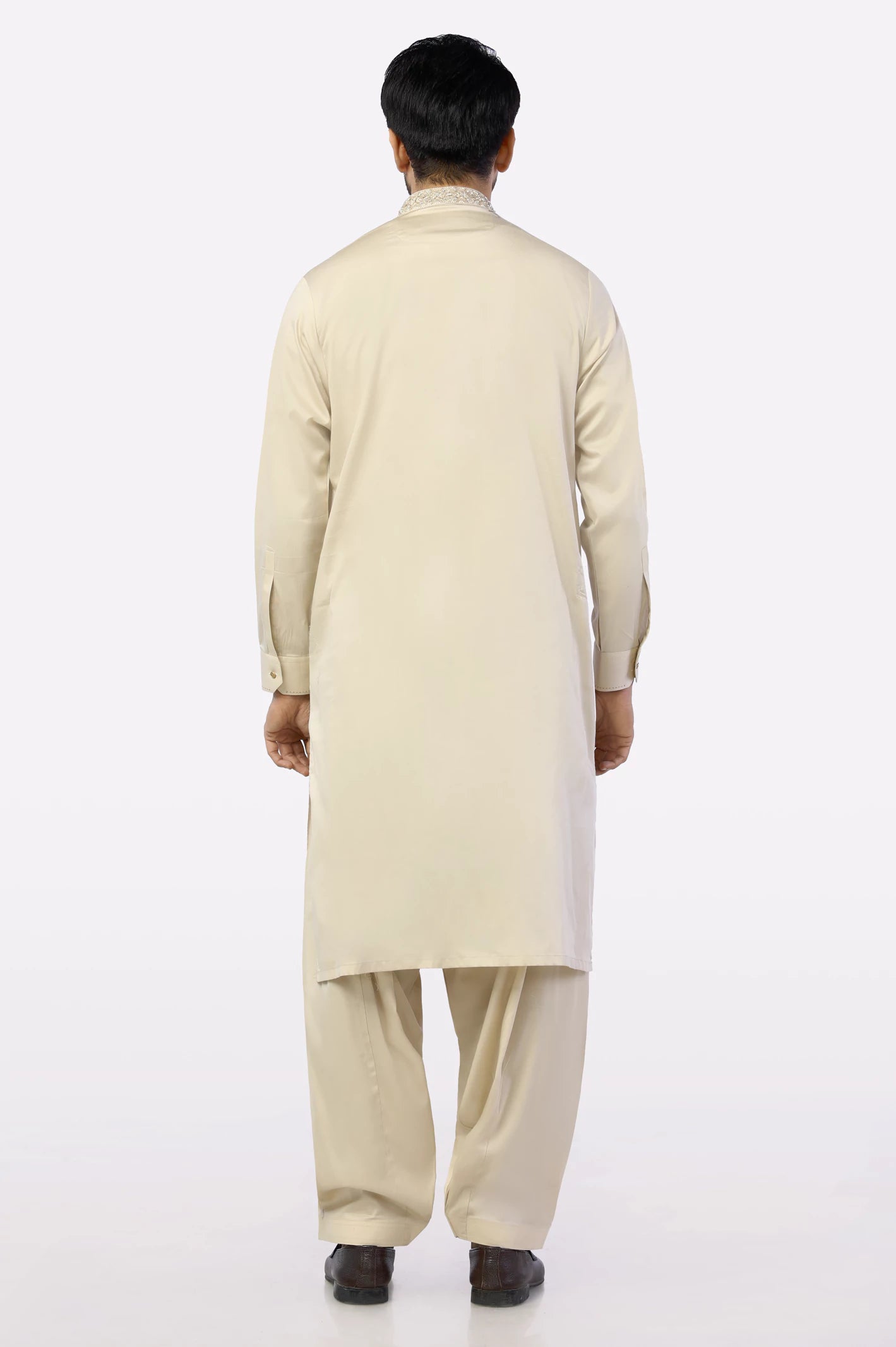 Fawn Cotton Shalwar Kameez - Image 4