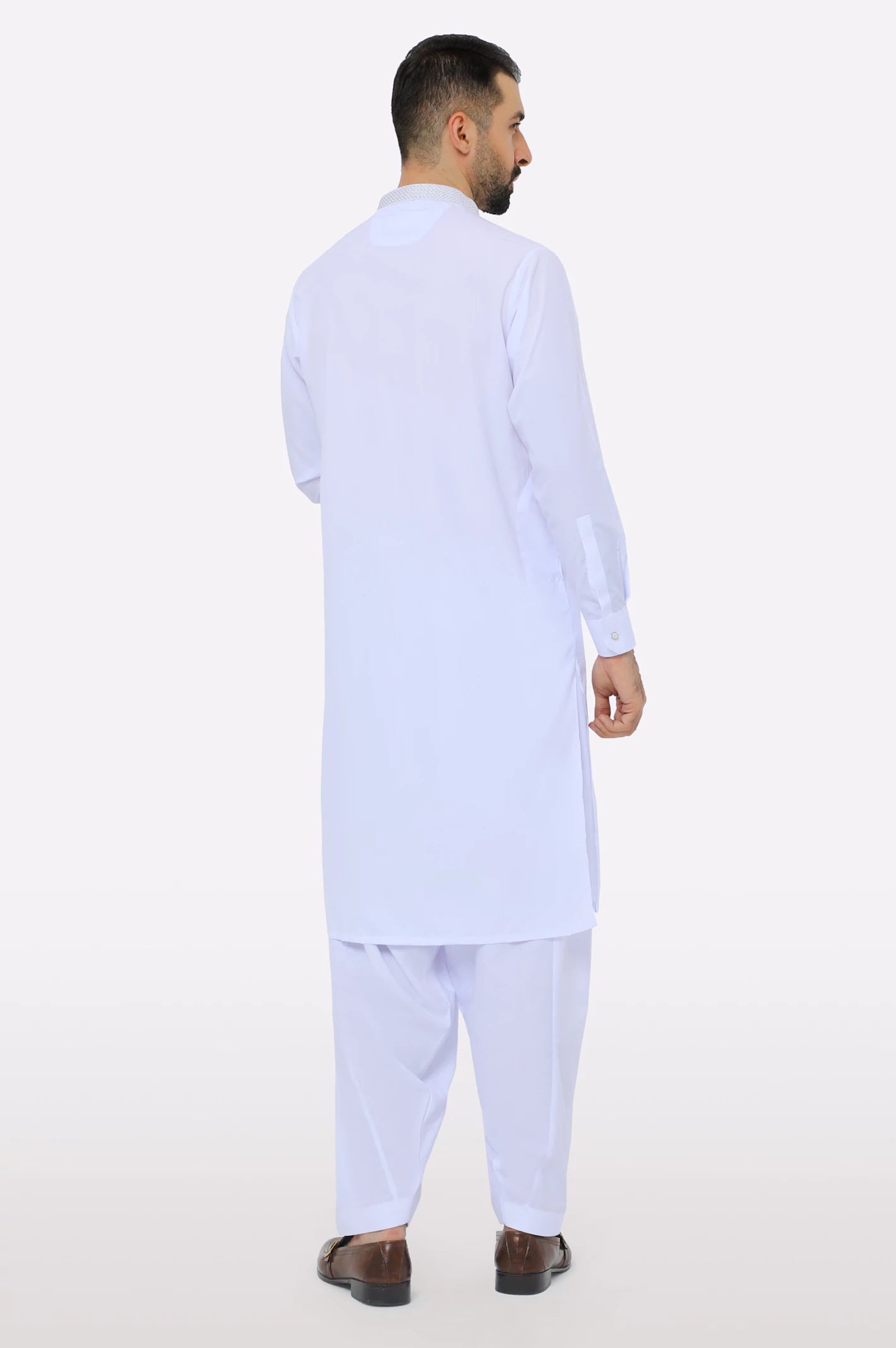 White Wash & Wear Shalwar Kameez - Image 3
