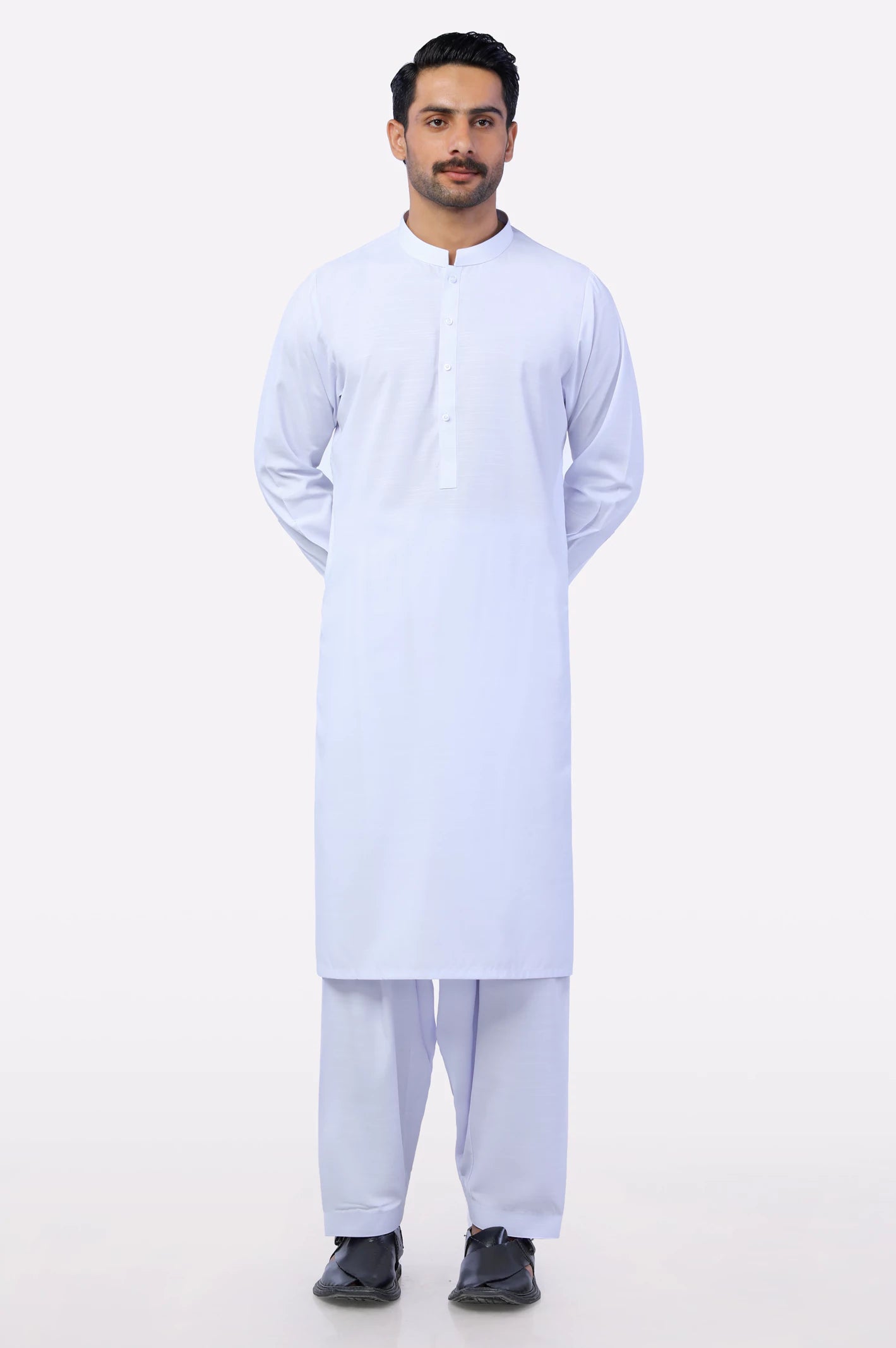 White Wash & Wear Shalwar Kameez - Image 2
