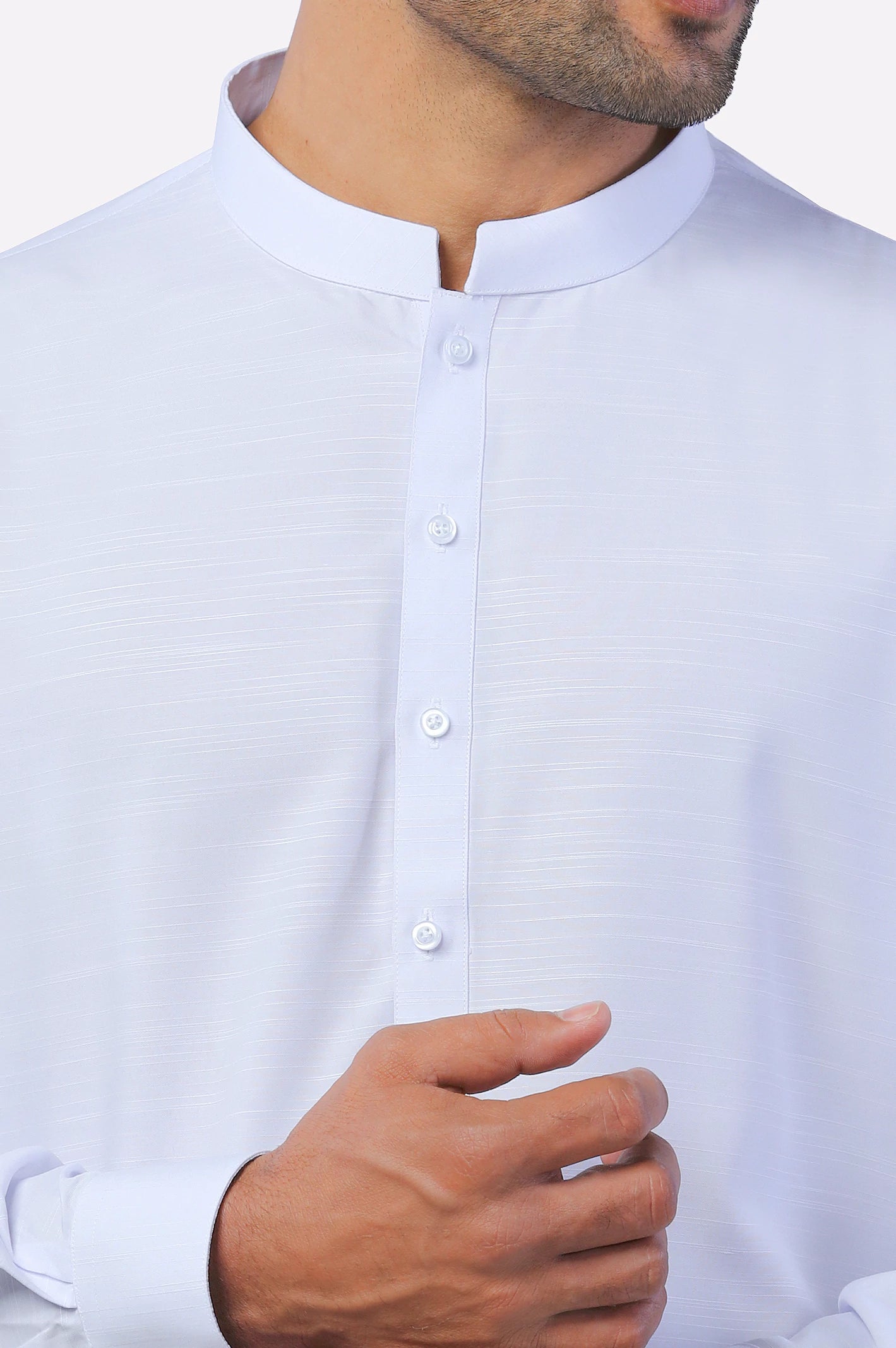 White Wash & Wear Shalwar Kameez - Image 3