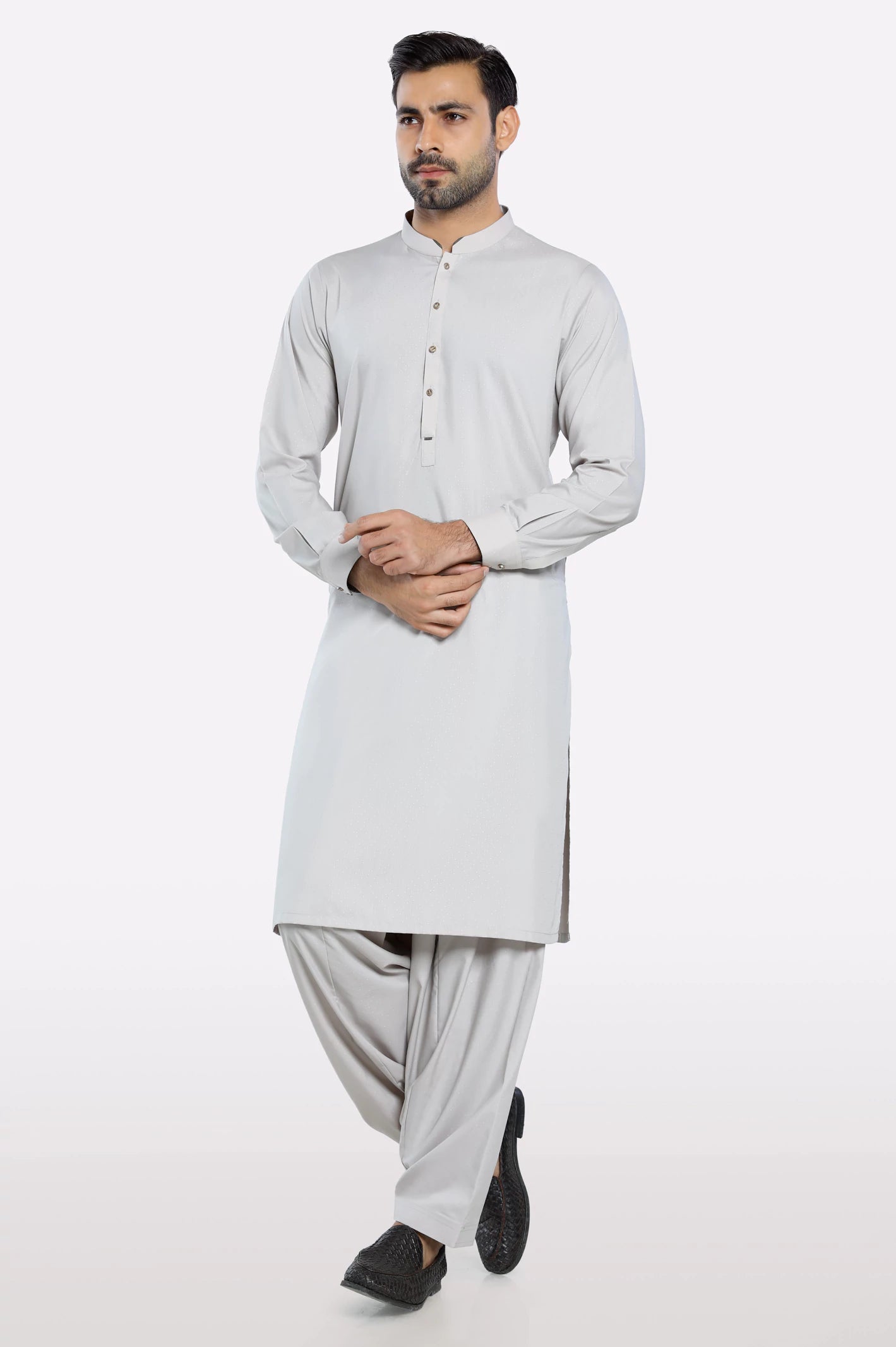 Light Beige Wash & Wear Shalwar Kameez - Image 2