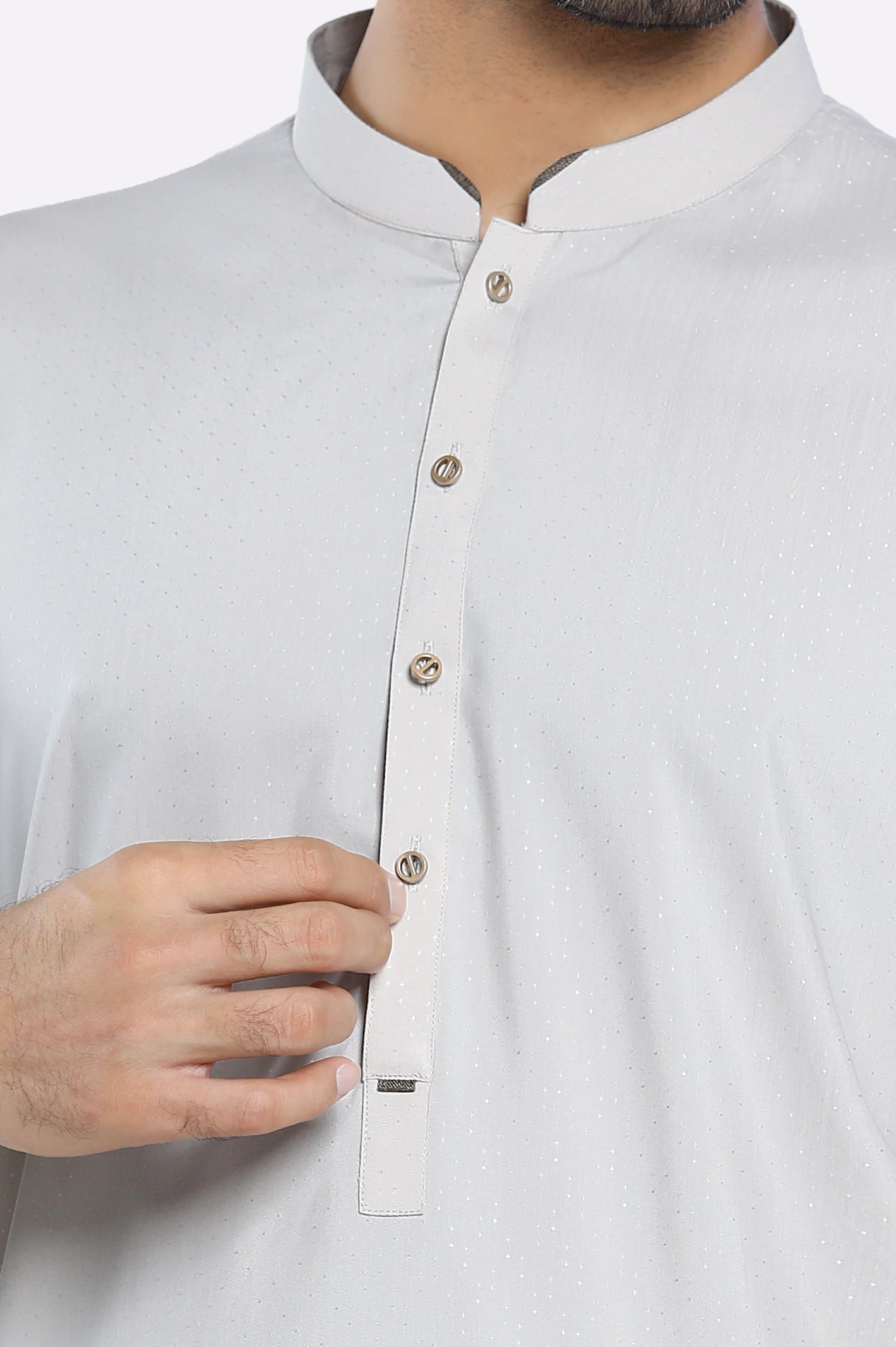Light Beige Wash & Wear Shalwar Kameez - Image 3
