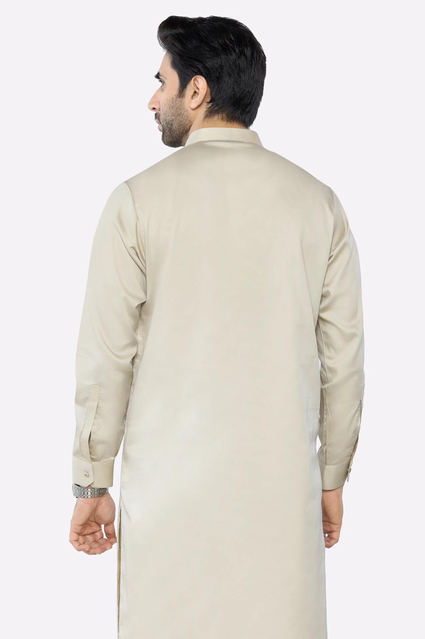 Beige Cotton Shalwar Kameez - Image 4