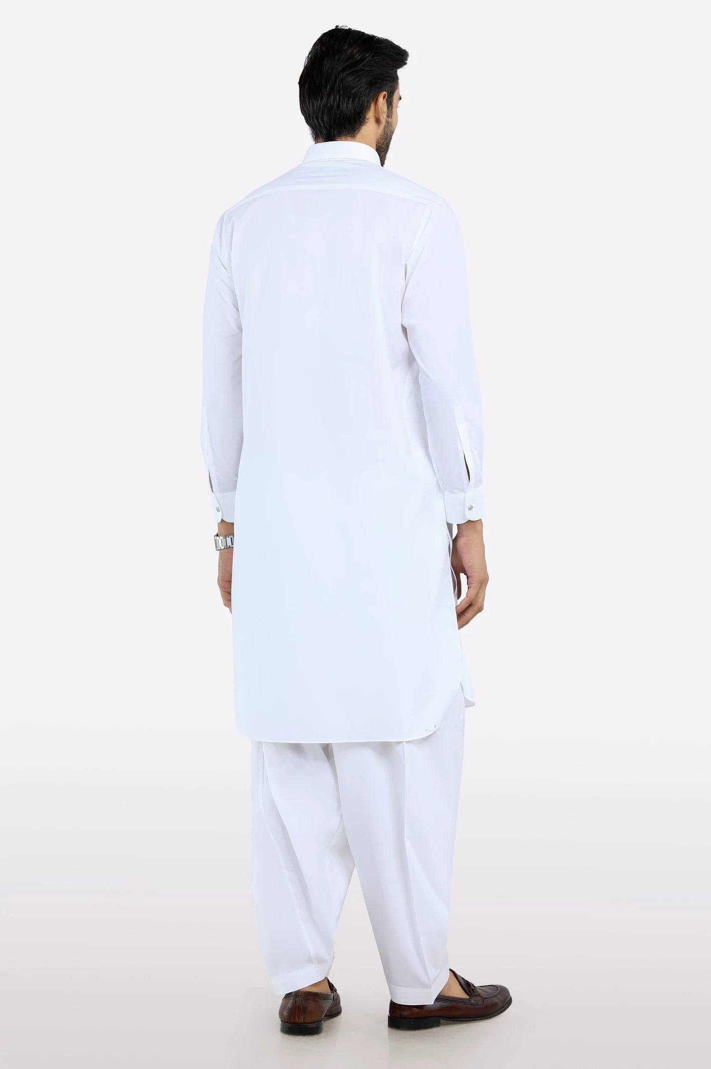 Off White Cotton Shalwar Kameez - Image 3
