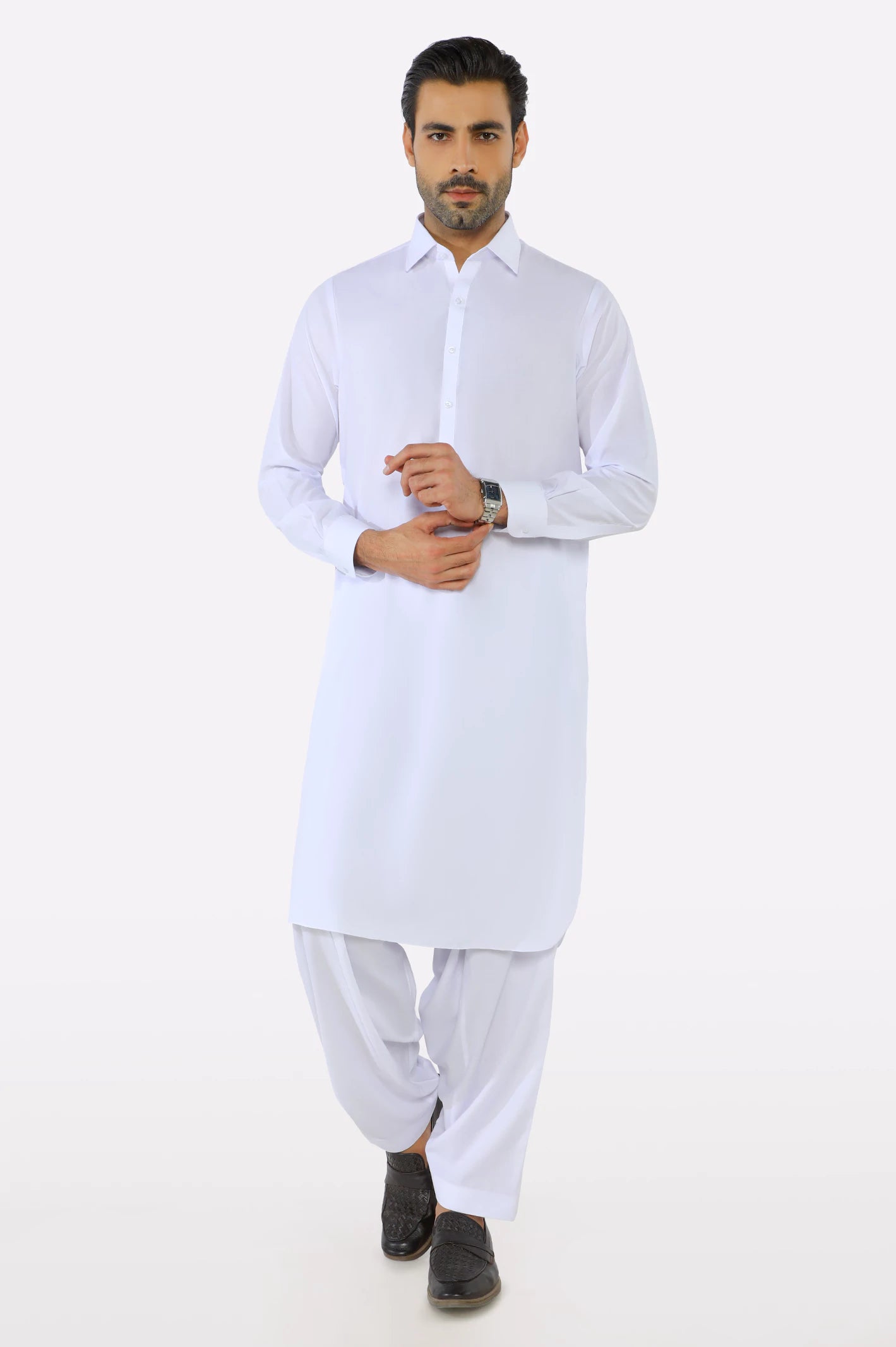 White Wash & Wear Shalwar Kameez - Image 2