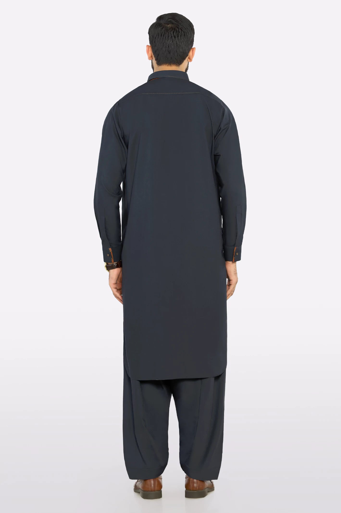Grey Wash & Wear Shalwar Kameez - Image 4