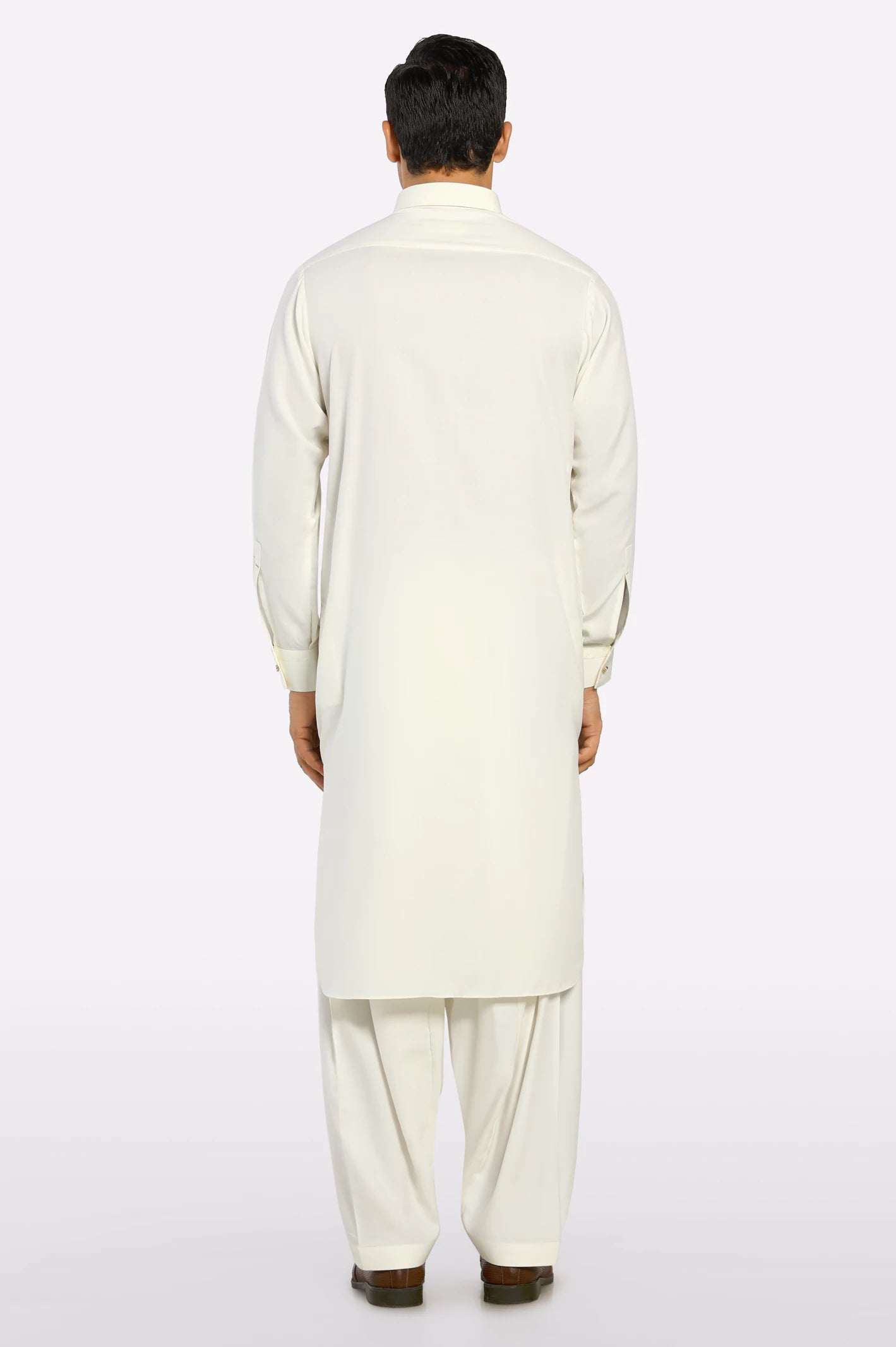 Cream Wash & Wear Shalwar Kameez - Image 4