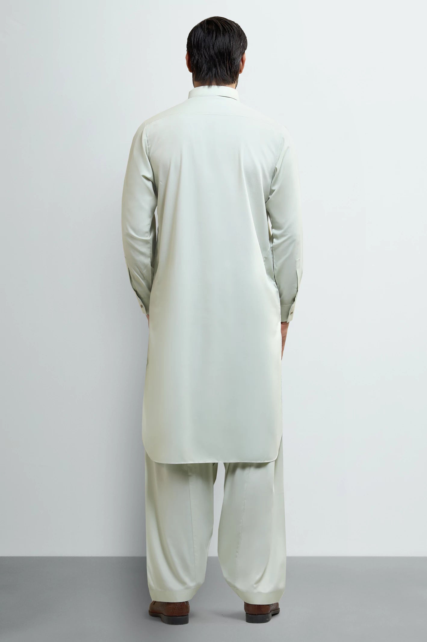 Light Green Wash & Wear Shalwar Kameez - Image 4