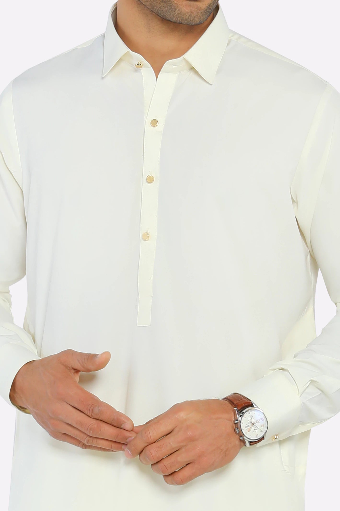 Cream Boski Shalwar Kameez - Image 3
