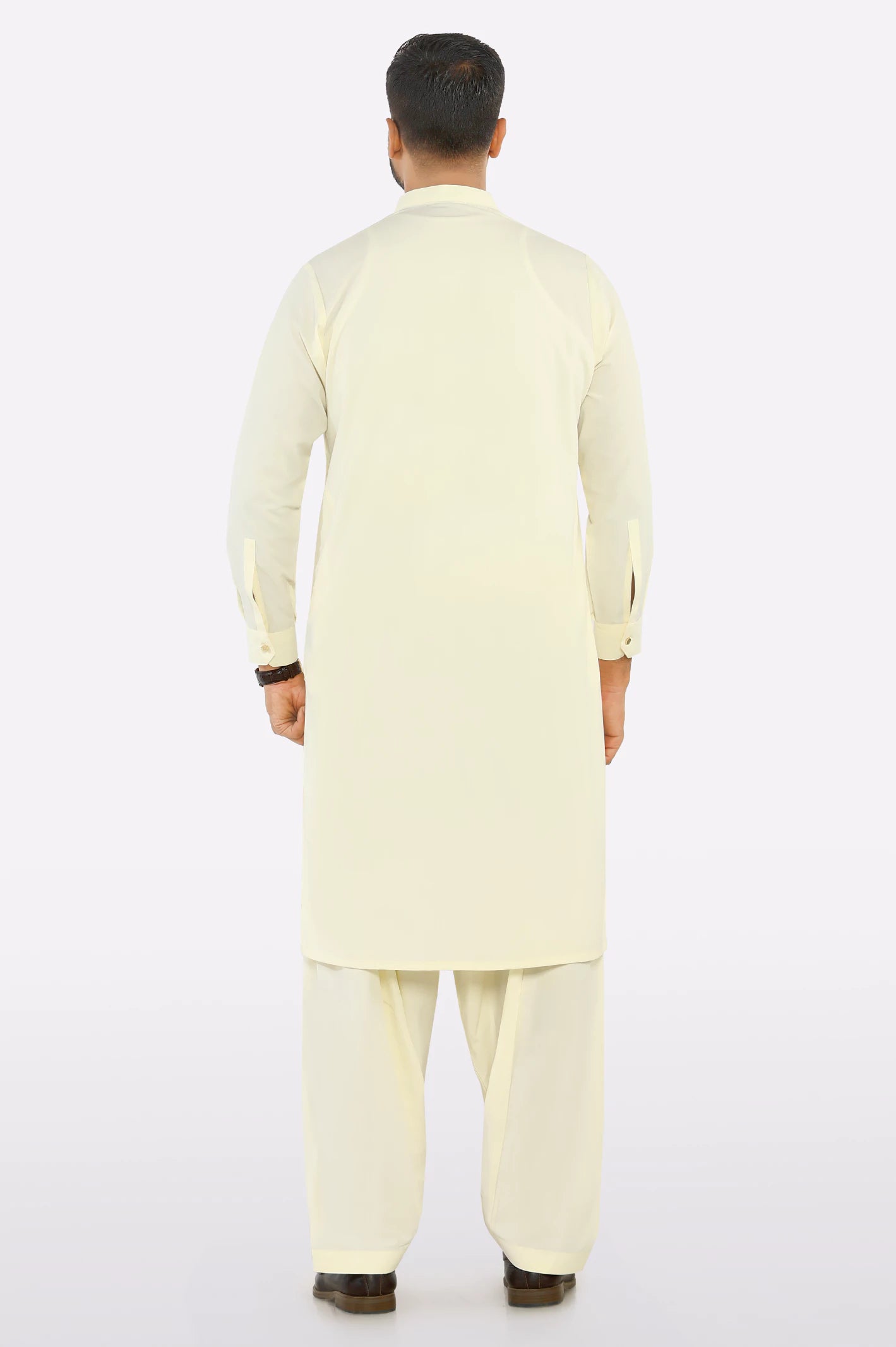 Cream Wash & Wear Shalwar Kameez - Image 4