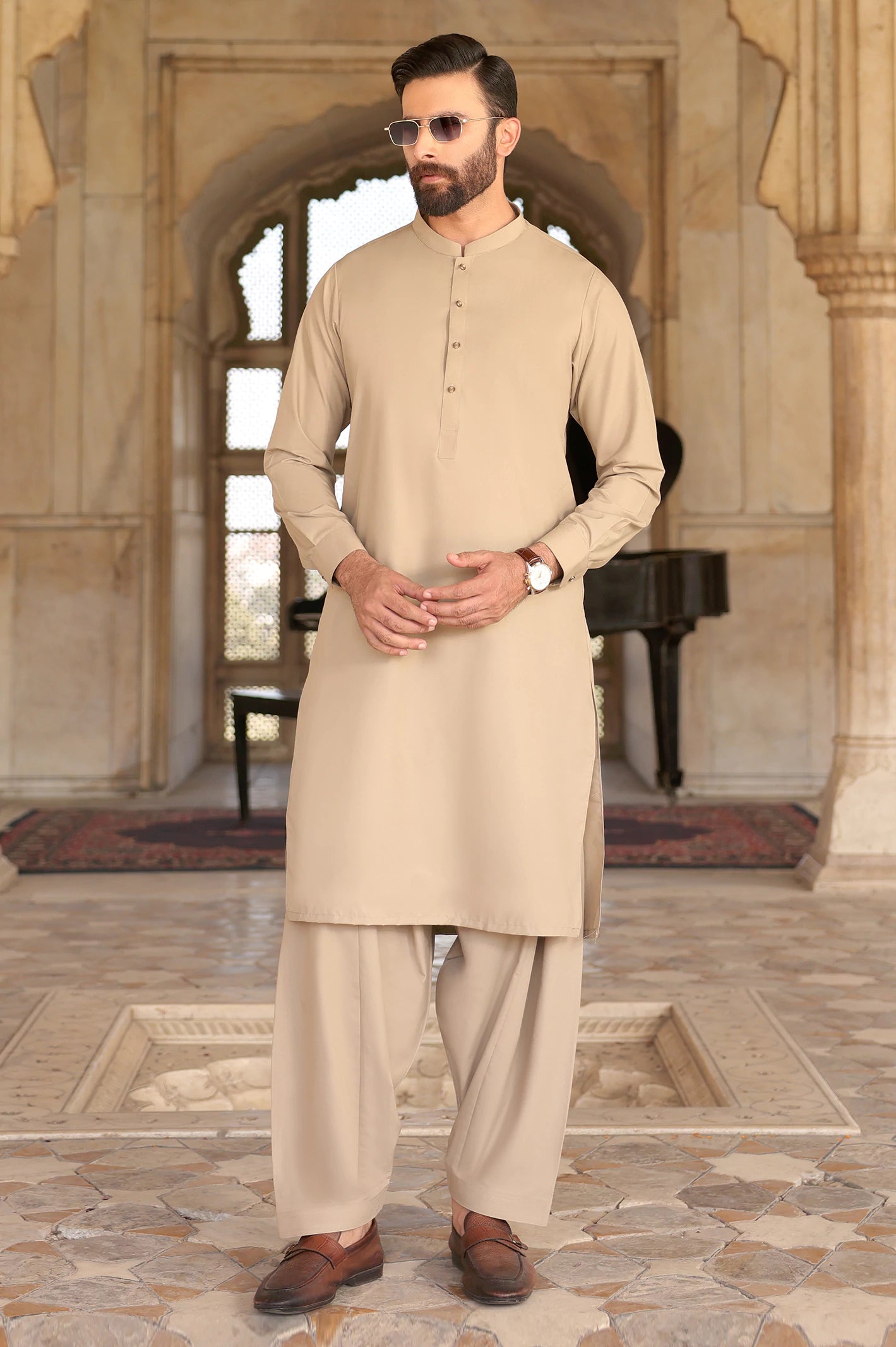 Fawn Wash & Wear Shalwar Kameez - Image 2